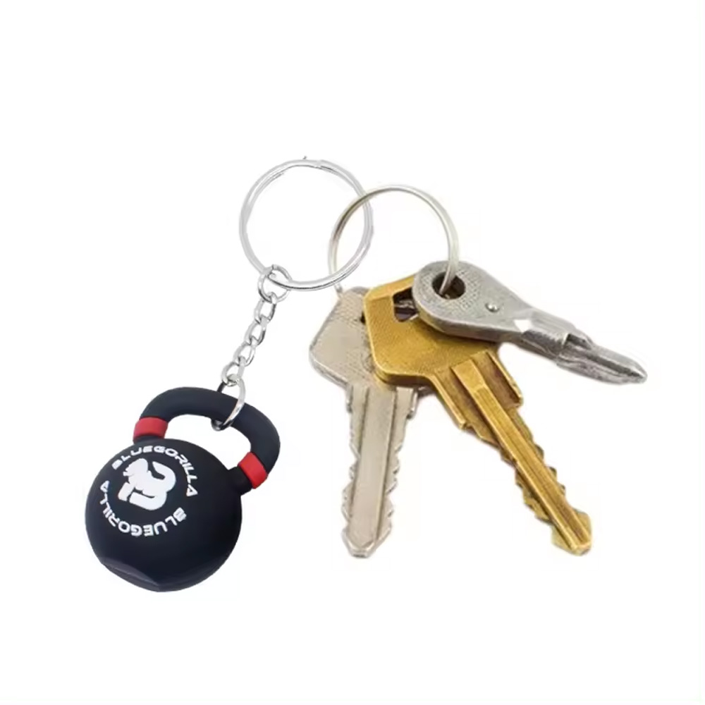 Custom PVC Gym Kettlebell Keychains 7