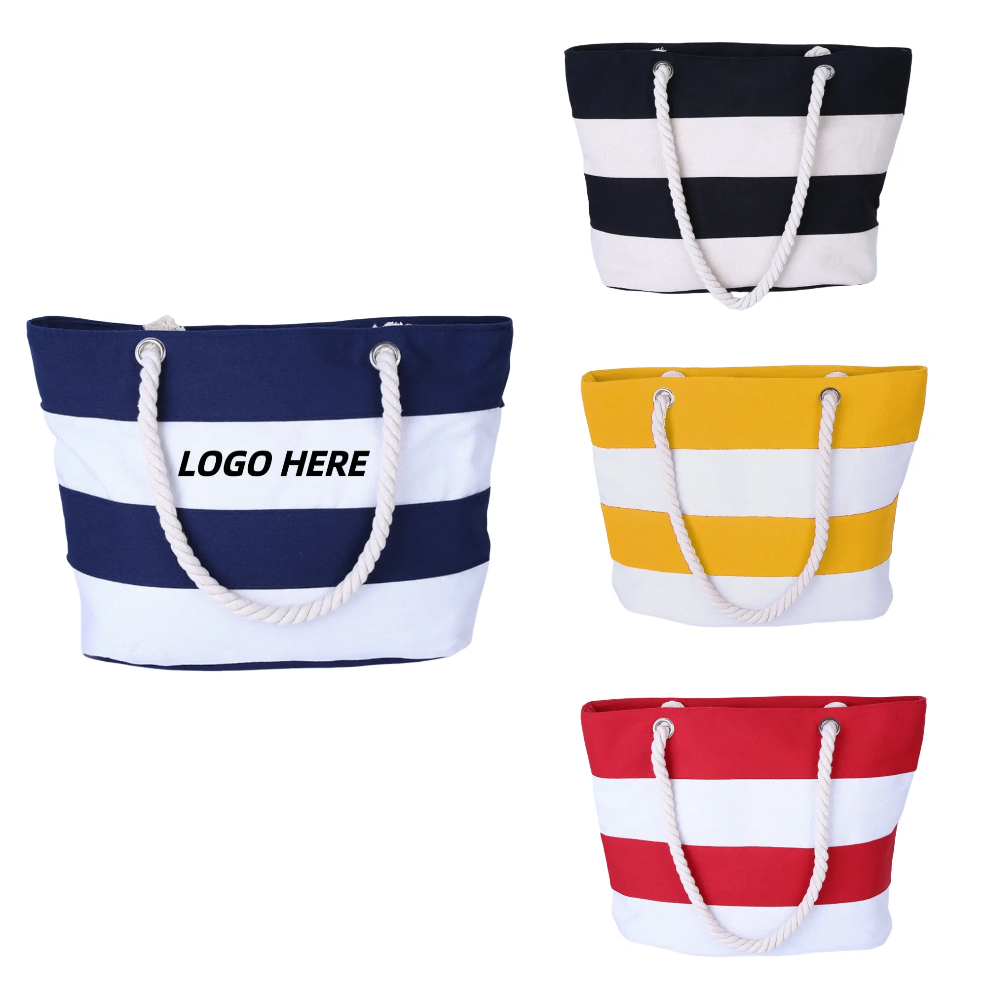 Canvas Beach Tote Bag, custom tote bag with logo imprint 6