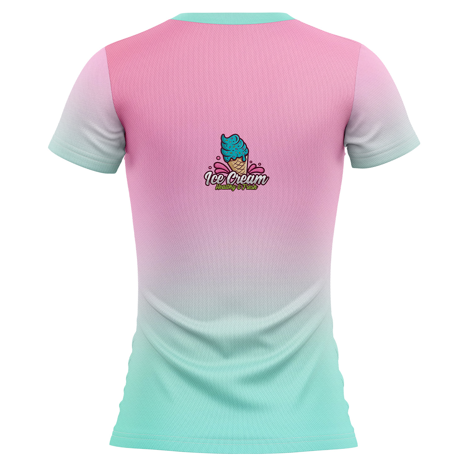Women 125 GSM Woven Roving Performance Sublimation V-Neck Short Sleeve T-shirt 3