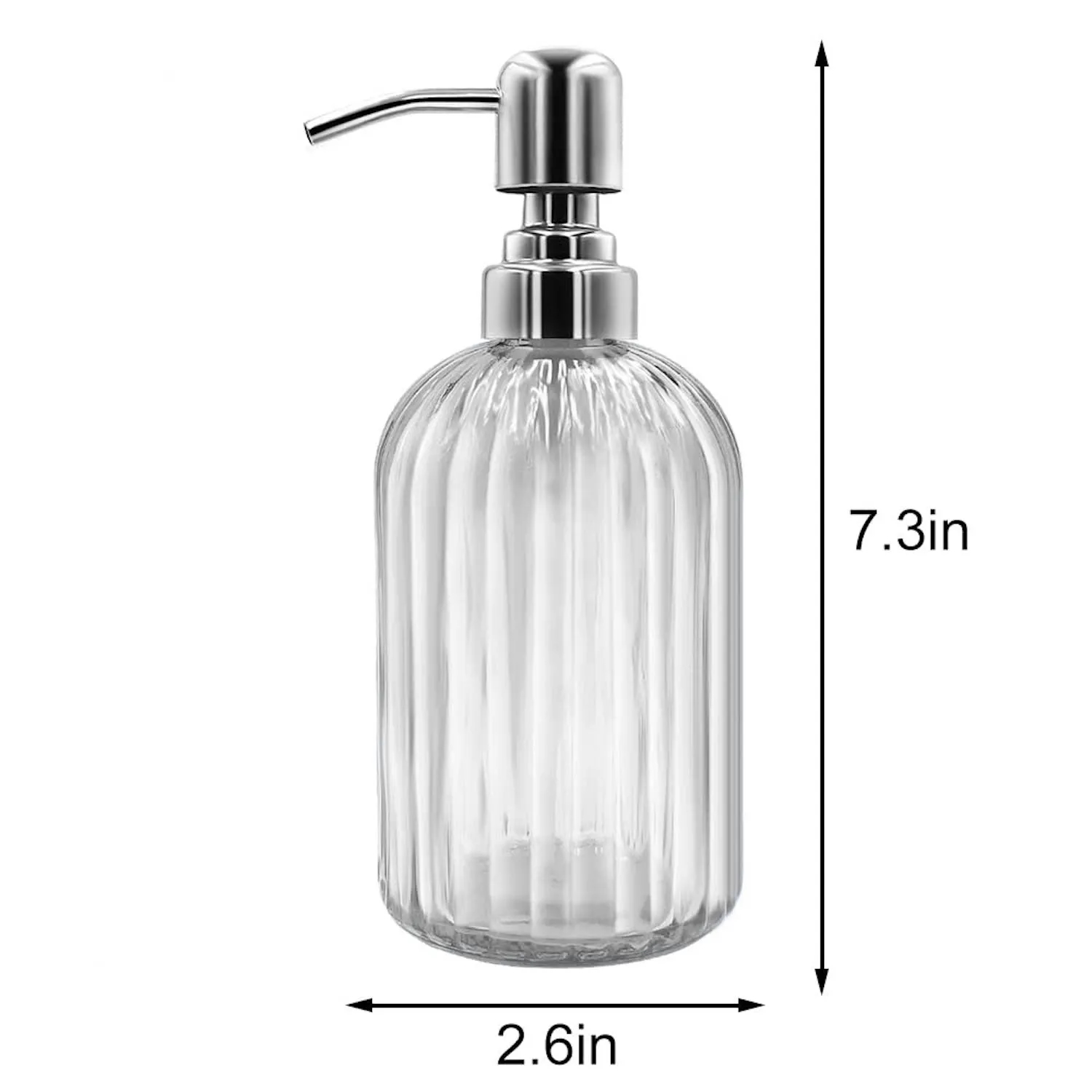 14 OZ Colorful Liquid Soap Refill Glass Dispenser 4