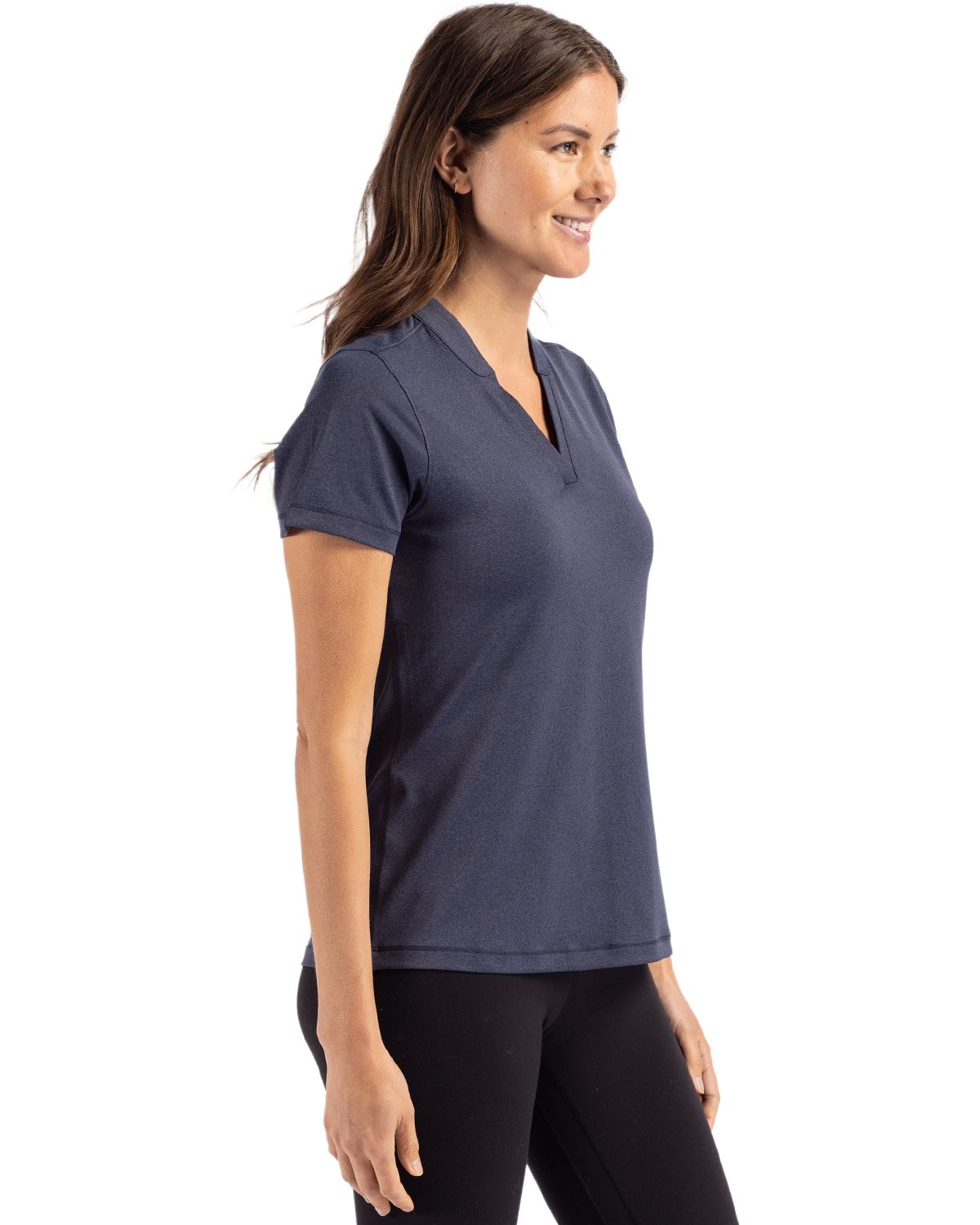Cutter & Buck Forge Recycled Four-Way Stretch Heathered Womens Blade Top 86