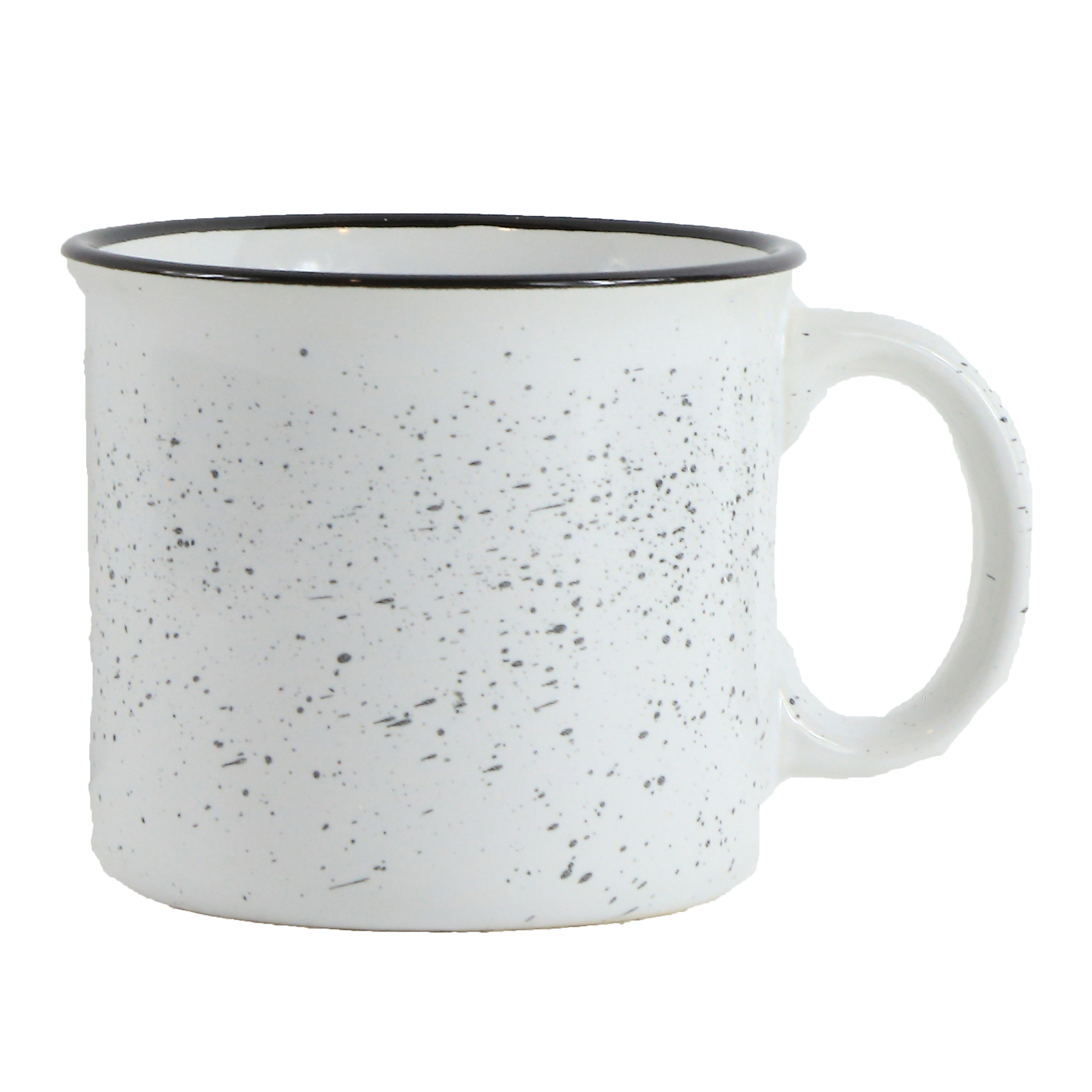 Scenesetter 15oz Speckled Ceramic Mug (White)