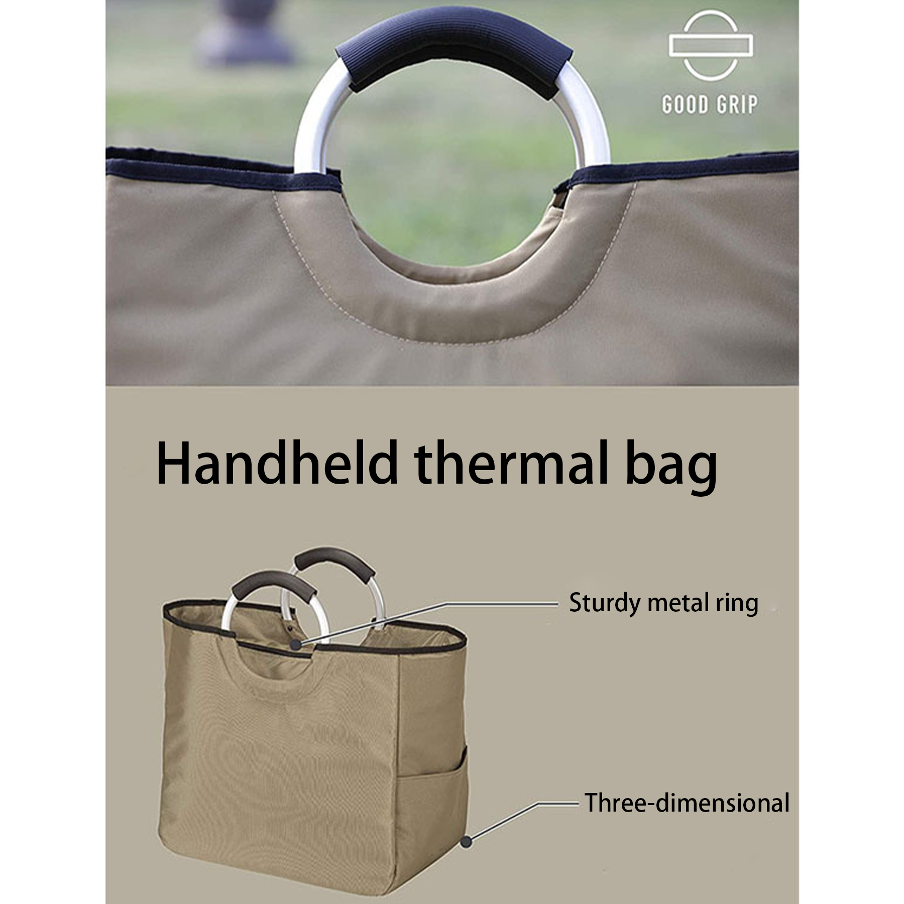 Oxford Large capacity portable waterproof hand-held thermal insulation bag 4