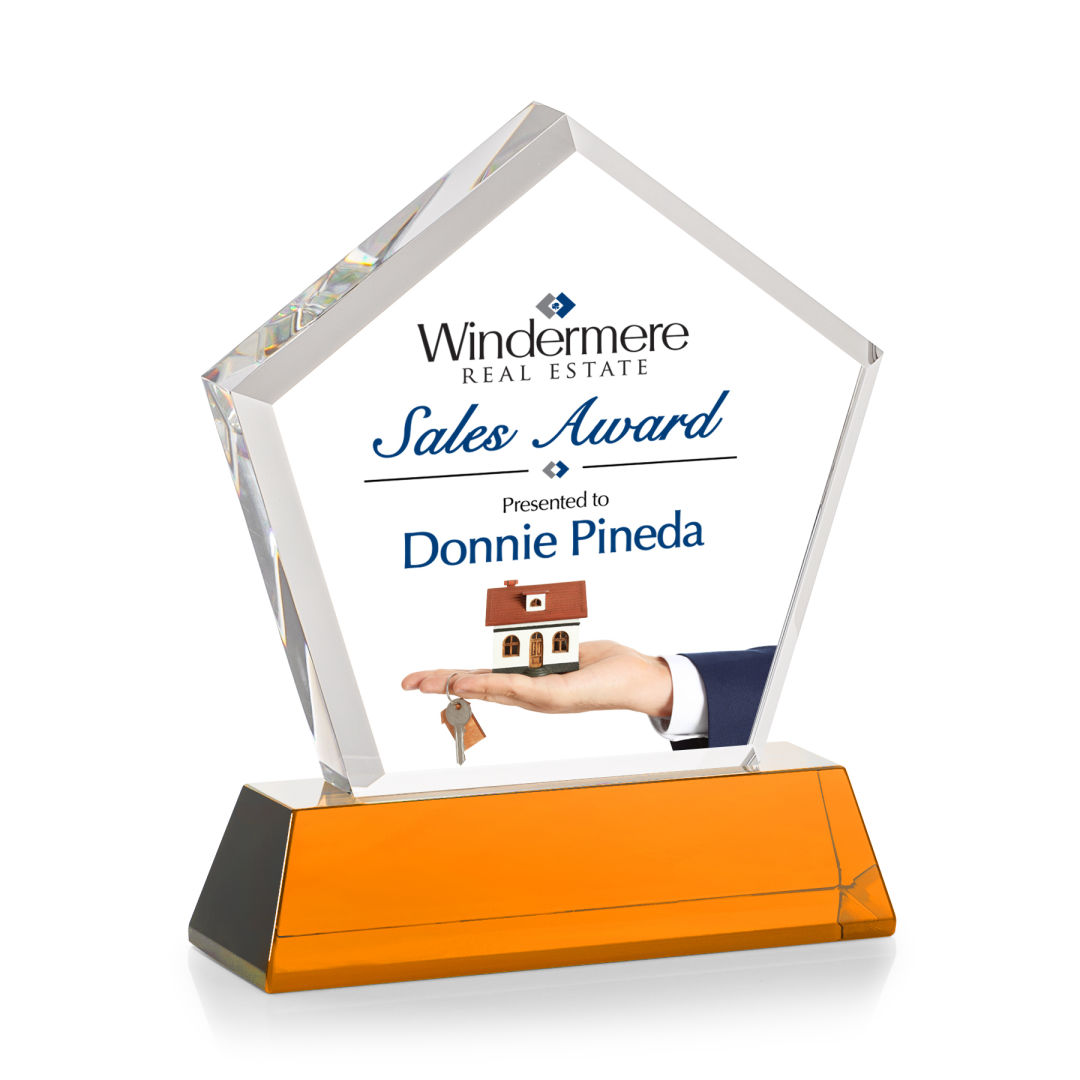 Genosee VividPrint™ Award on Base - Amber 3