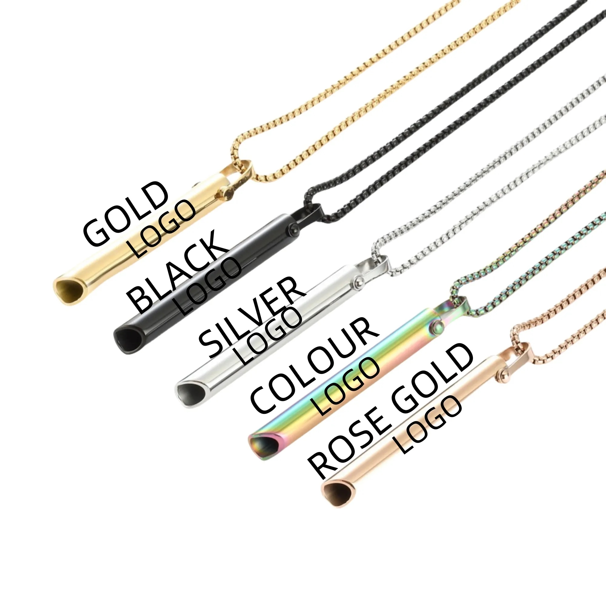 180ml Titanium Steel Whistle Necklace 2