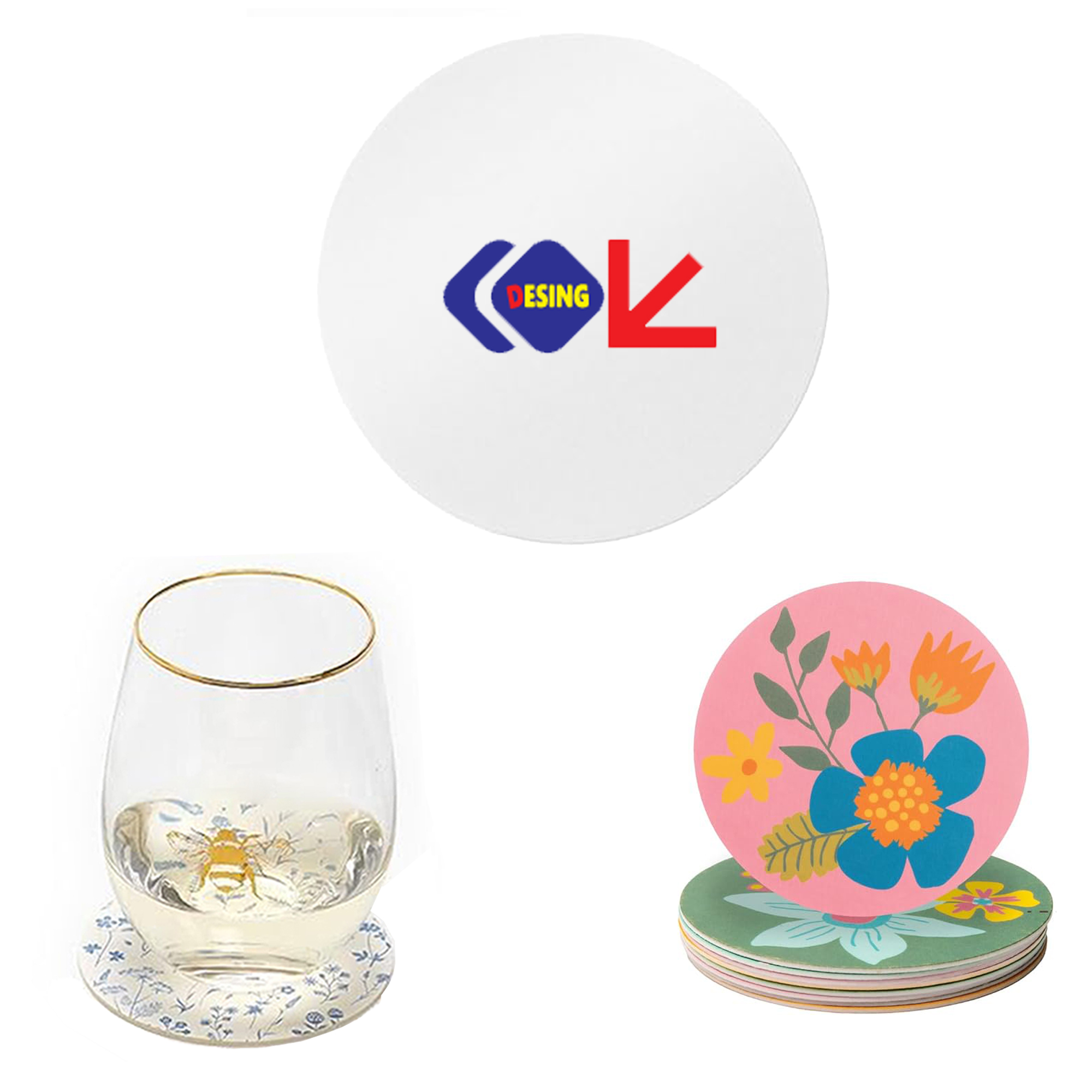 Double-Sided Full-Color Absorbent Drink Paper Coasters 2