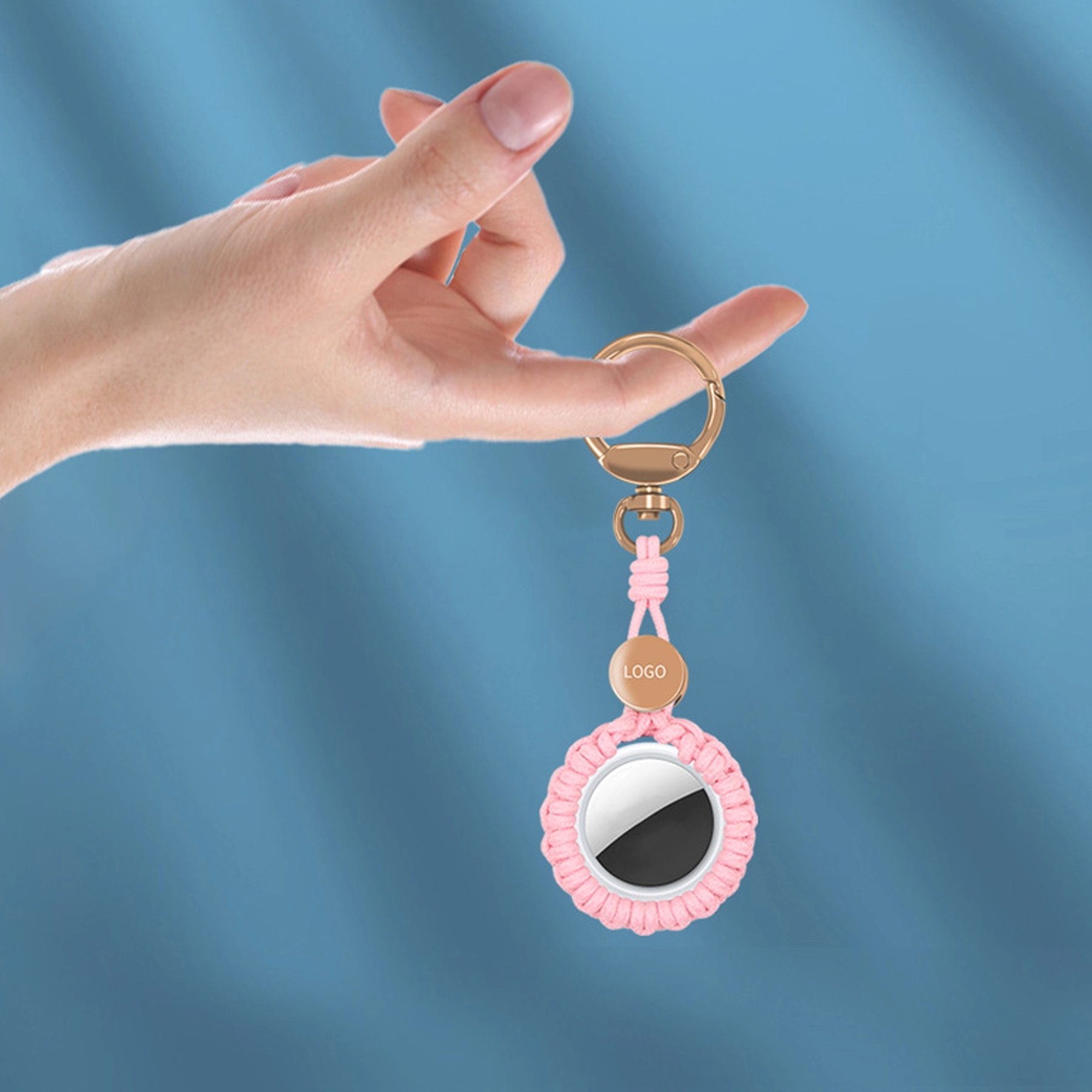 Case Keychain for Apple Airtag Holder Dog Tag Clip Key Ring 1