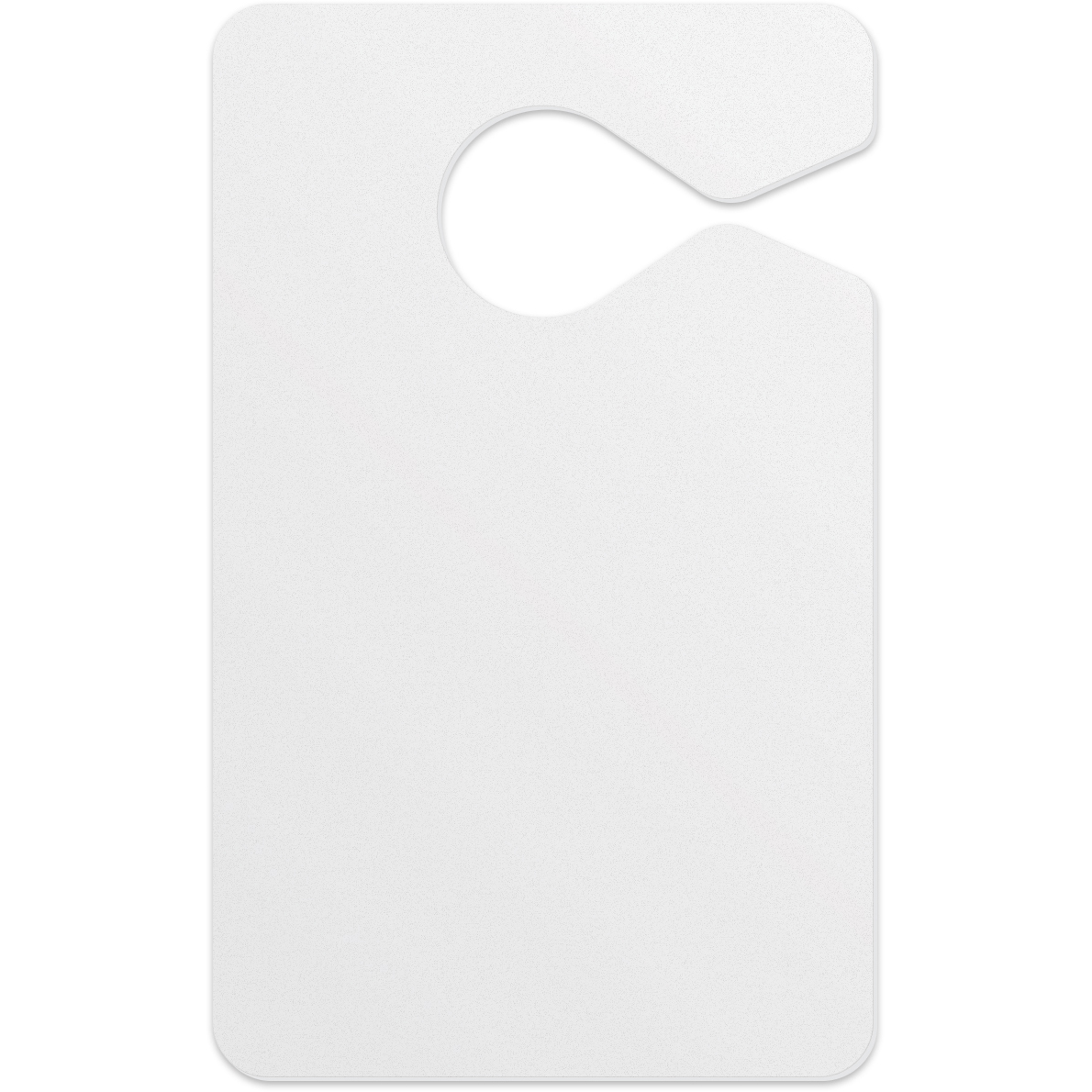 .020 White Gloss Vinyl Plastic Parking Tag (2.4" x 3.9") - Non printed