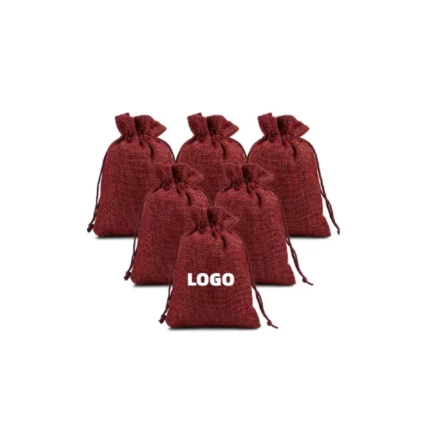 Burlap Bags with Drawstring 2