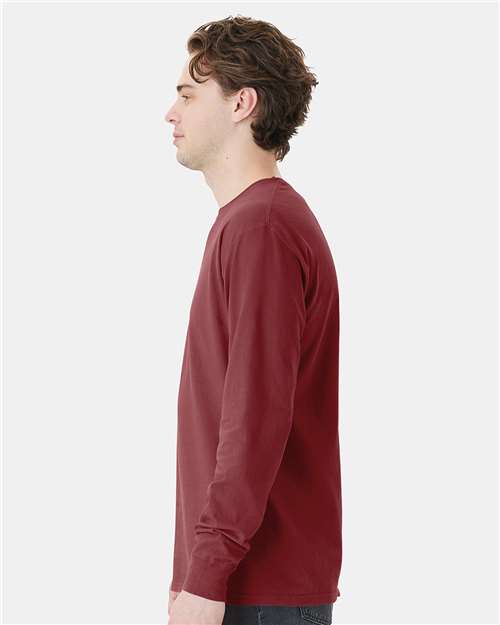 Unisex Garment-Dyed Long Sleeve T-Shirt With a Pocket - GDH250 103