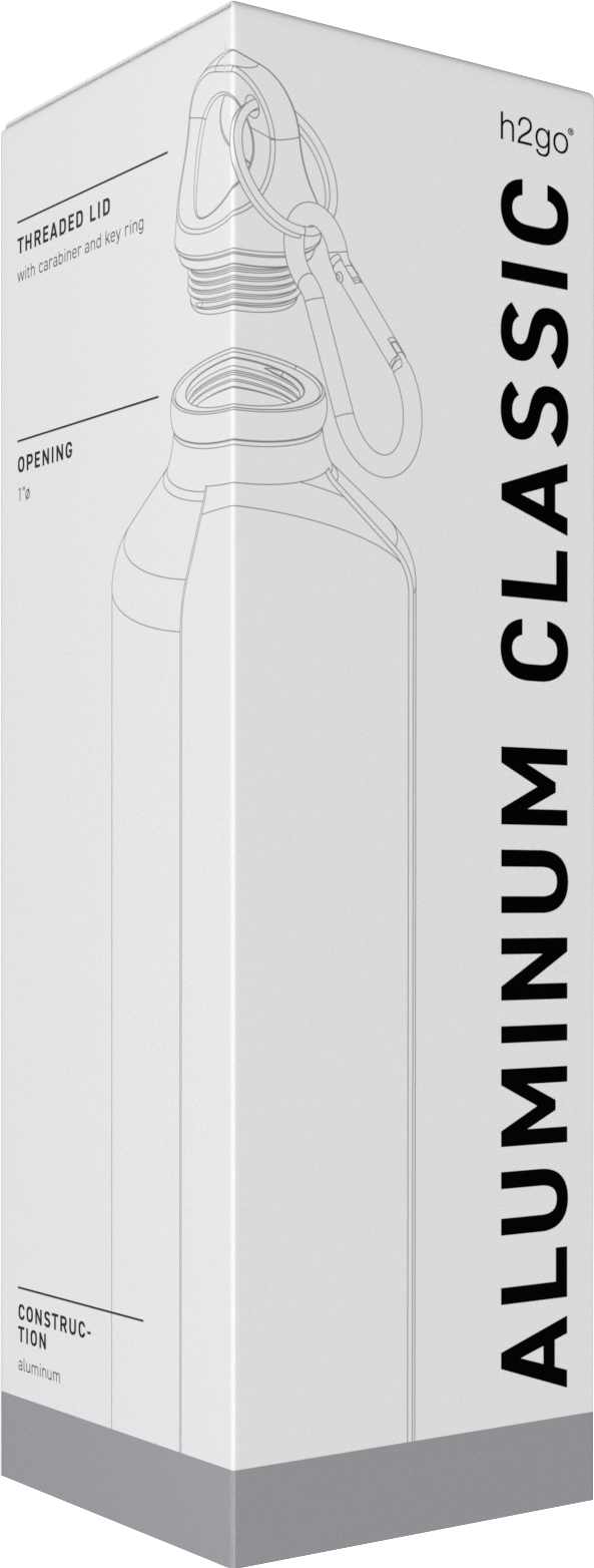24 oz h2go aluminum classic, custom water bottle with logo imprint 18