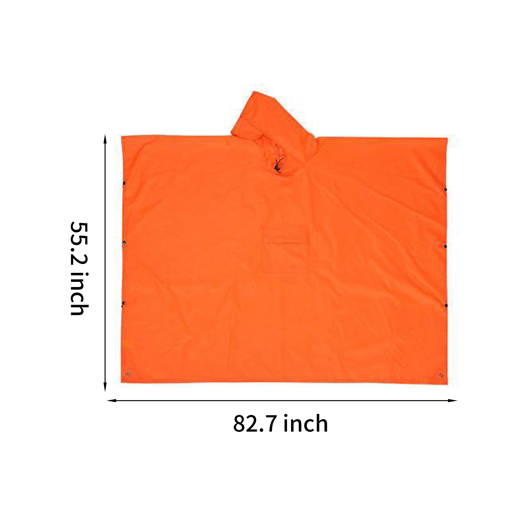 Polyester Hooded Rain Poncho With Waterproof Coating 7