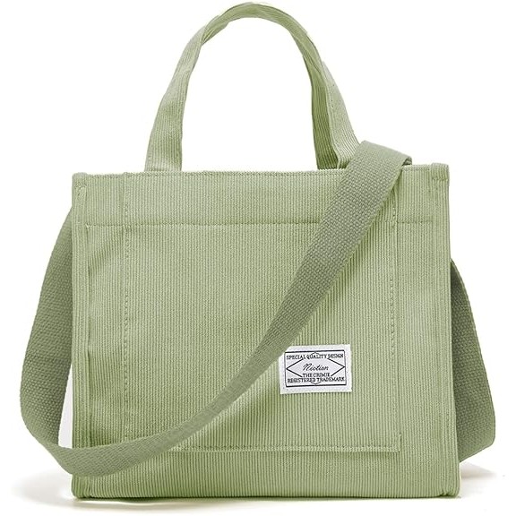 Stylish Tote Handbag for Women Corduroy Hobo Bag Fashion Crossbody Bag College Bag 2