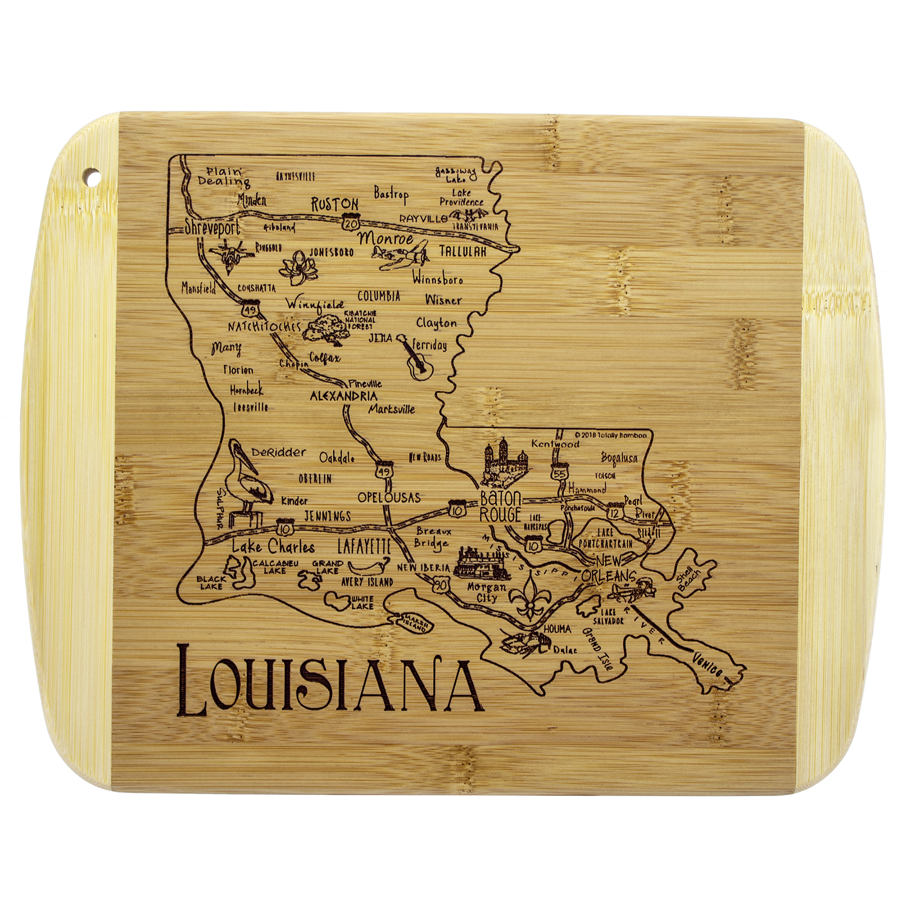 A Slice of Life Louisiana Serving & Cutting Board 5