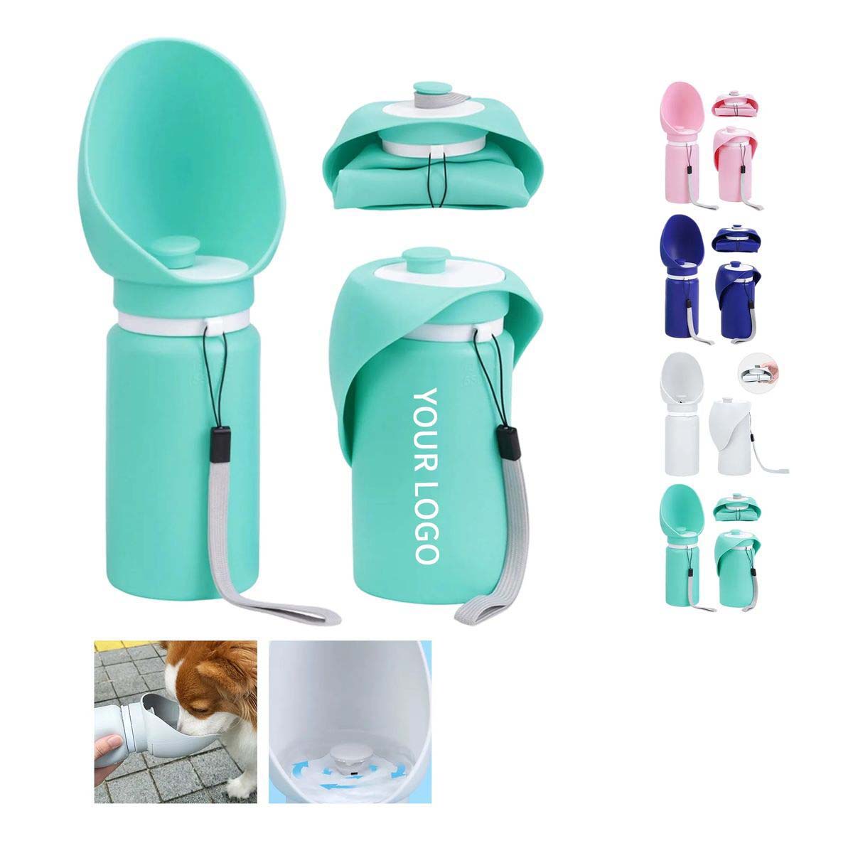 Compact Dog Water Cup with Foldable Spout 2
