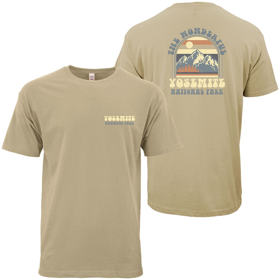 M&O UNISEX GOLD SOFT T-SHIRT 100% COTTON FULL CLR 13