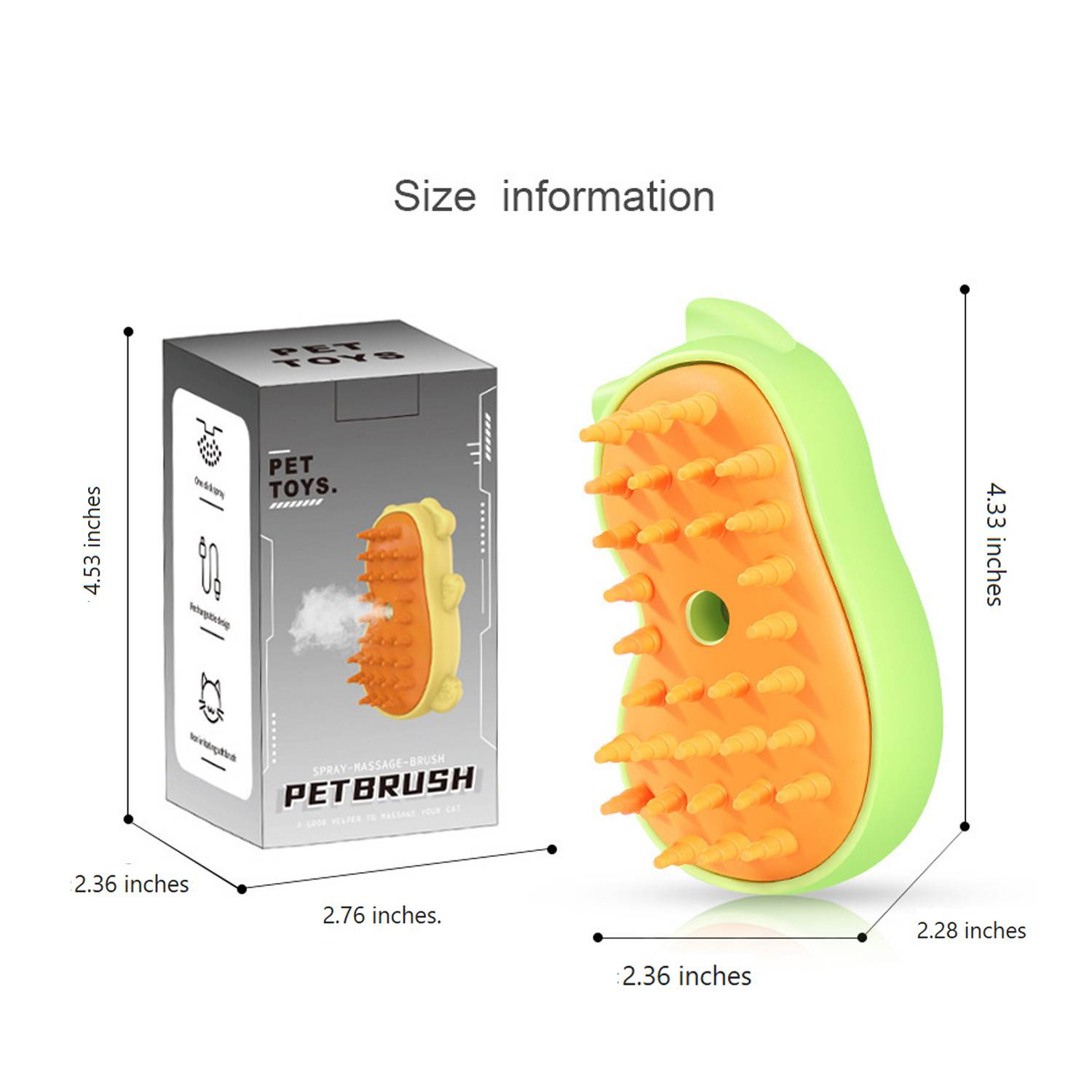 Pet Loose Hair Removal Dry Cleaning Spray Comb 8