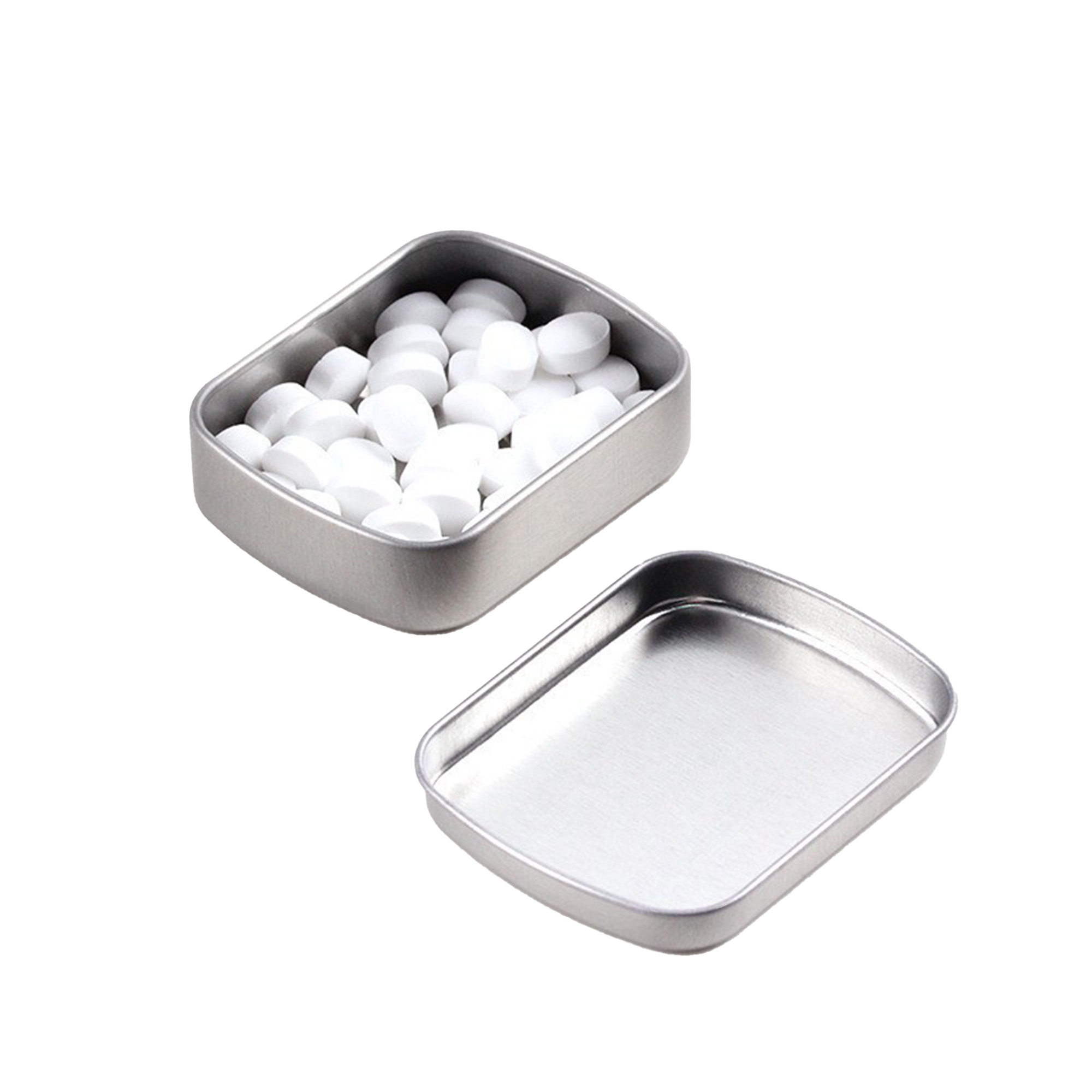 Slide Top Rectangular Metal Container 3