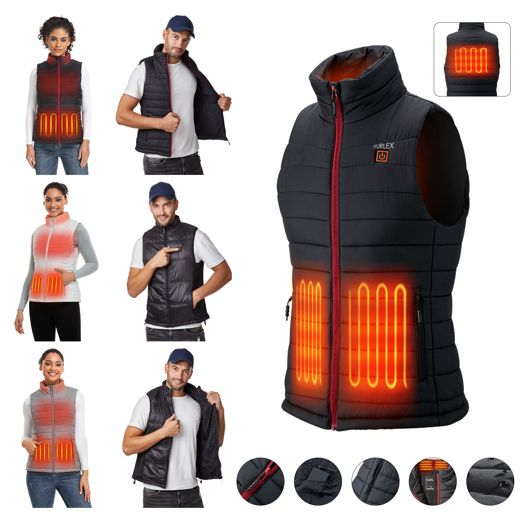 Women's Lightweight Heated Vest with Battery Pack 2