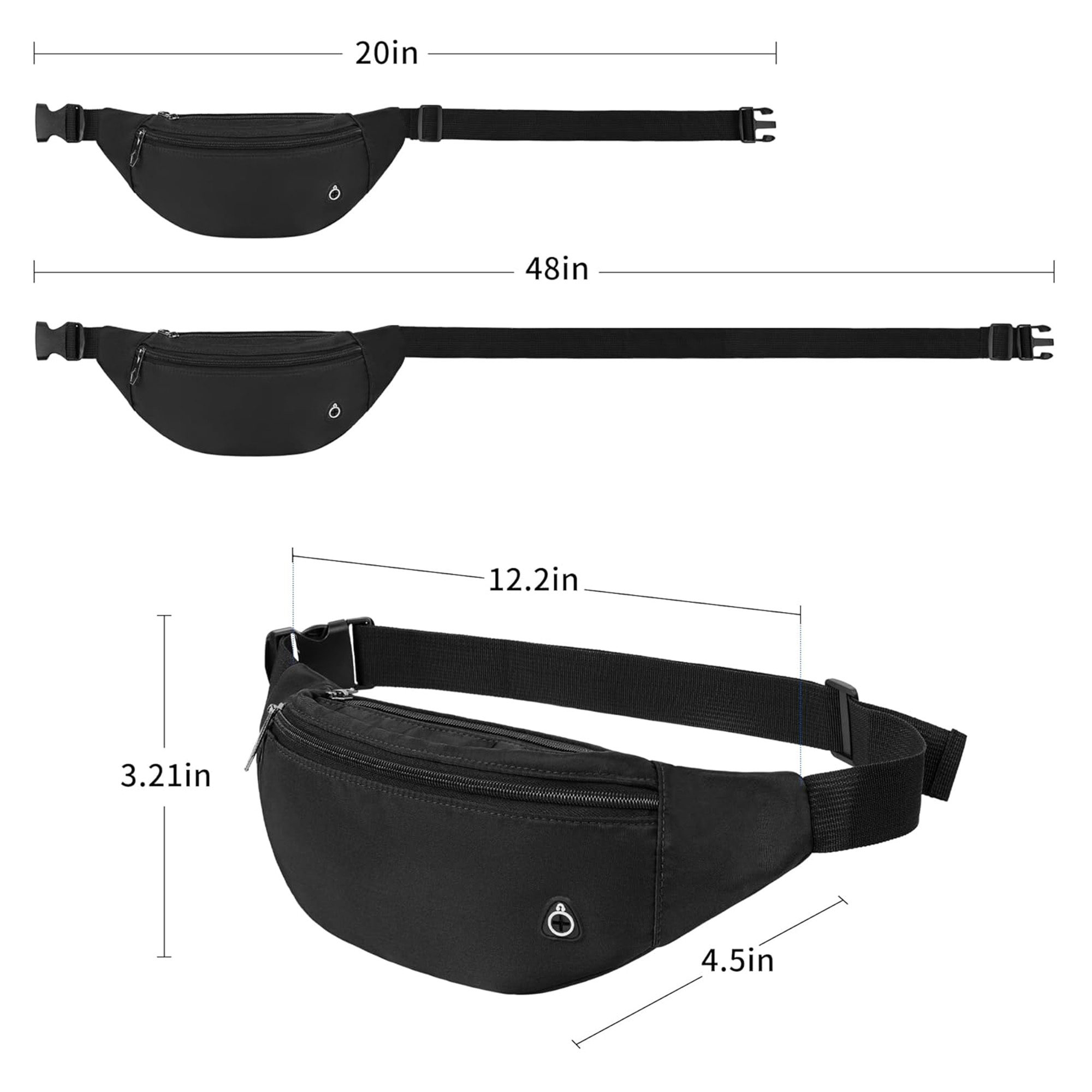 MOQ 50 pcs Multi Functional Sports Waist Bag 3