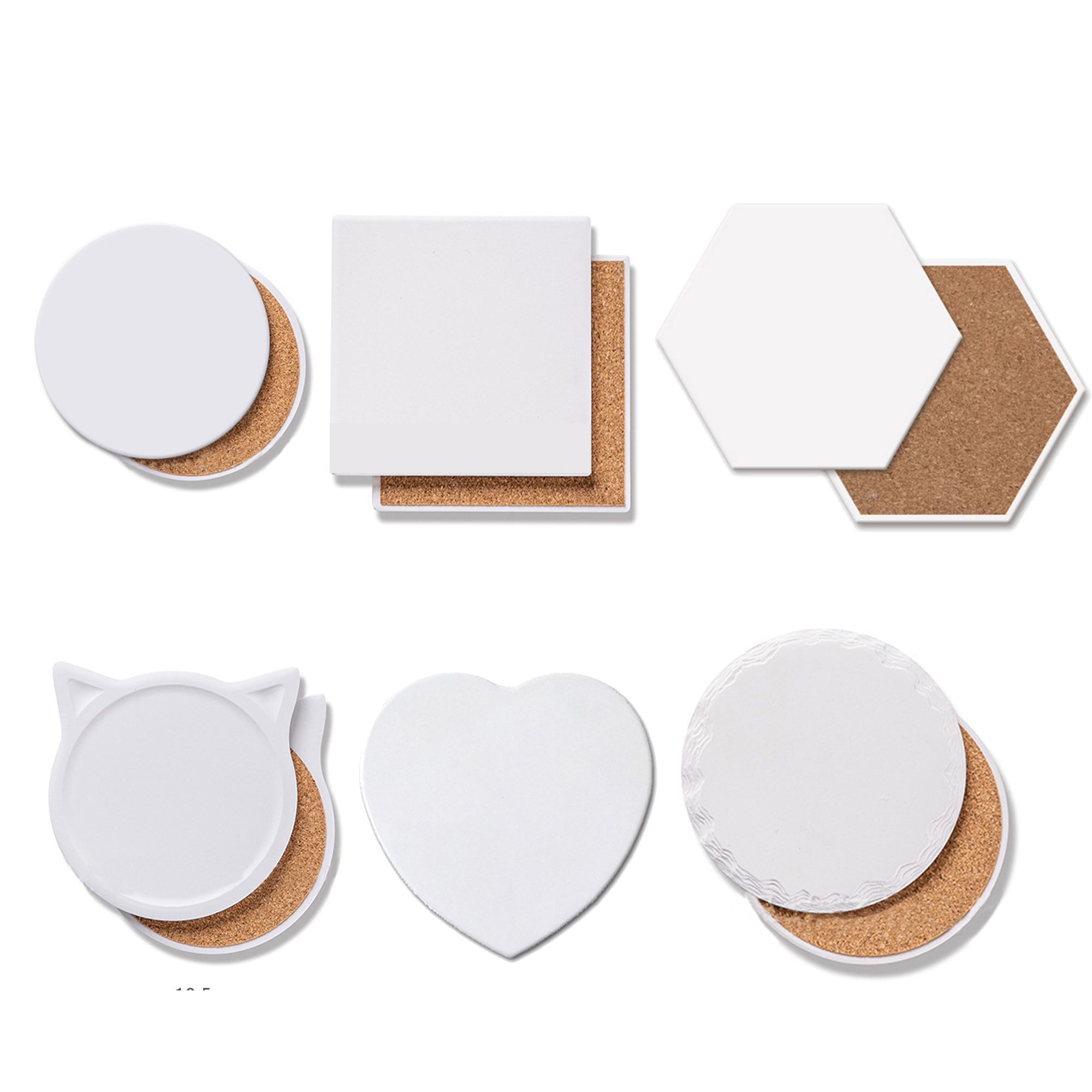Non-Slip Absorbent Ceramic Coaster w/ Custom Imprint 4