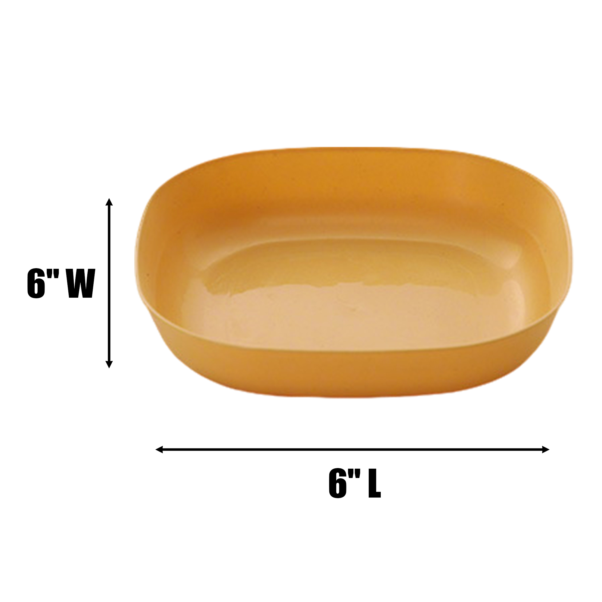 Wheat Fiber Dessert Plate 6" Round Edge Space Saving 7