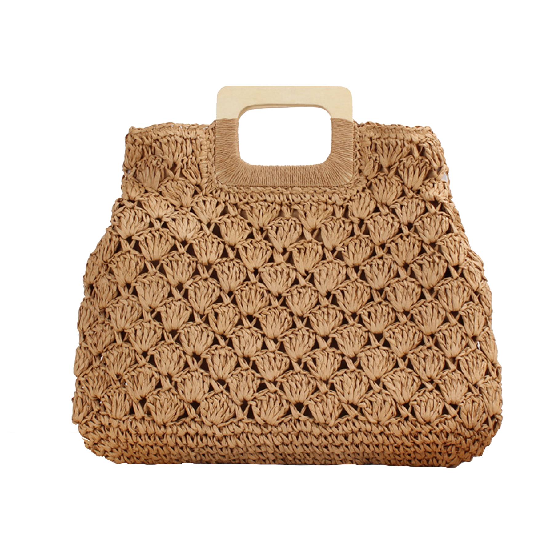Straw Beach Handbags with Lining Pockets for Women 4