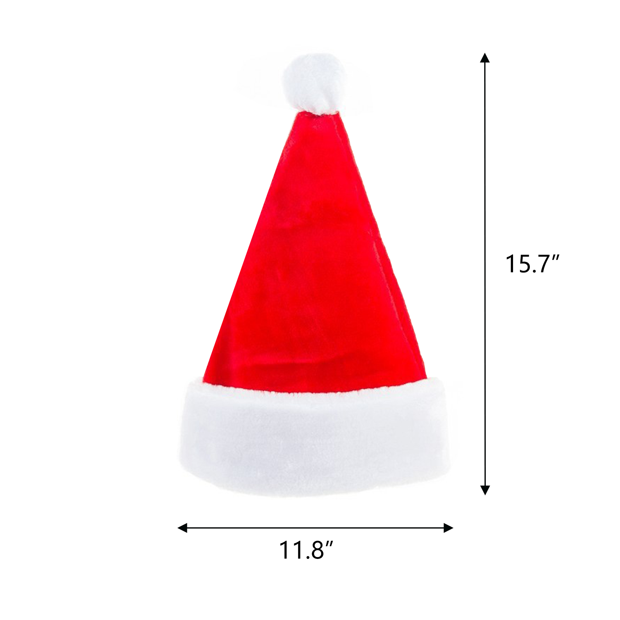 Thickened Short Plush Santa Christmas Hat 2