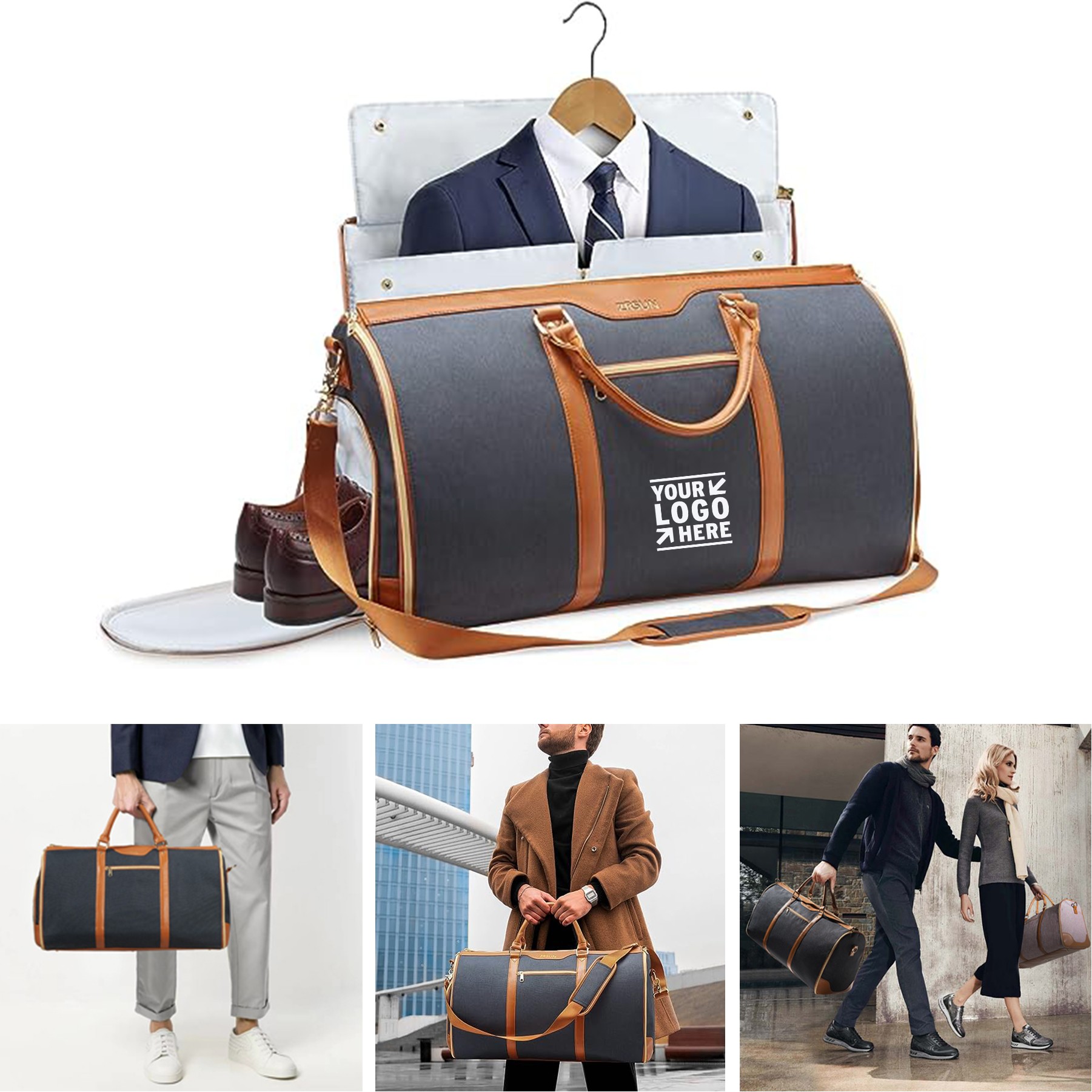 3 in 1 Hanging Suitcase Suit Weekender Carry On Garment Travel Bag 2
