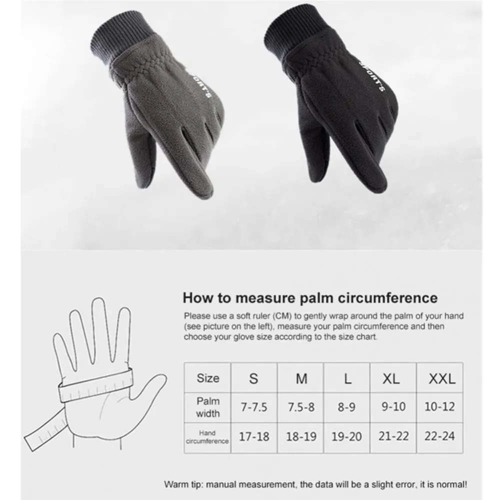Windproof Touchscreen Fleece Winter Gloves 5