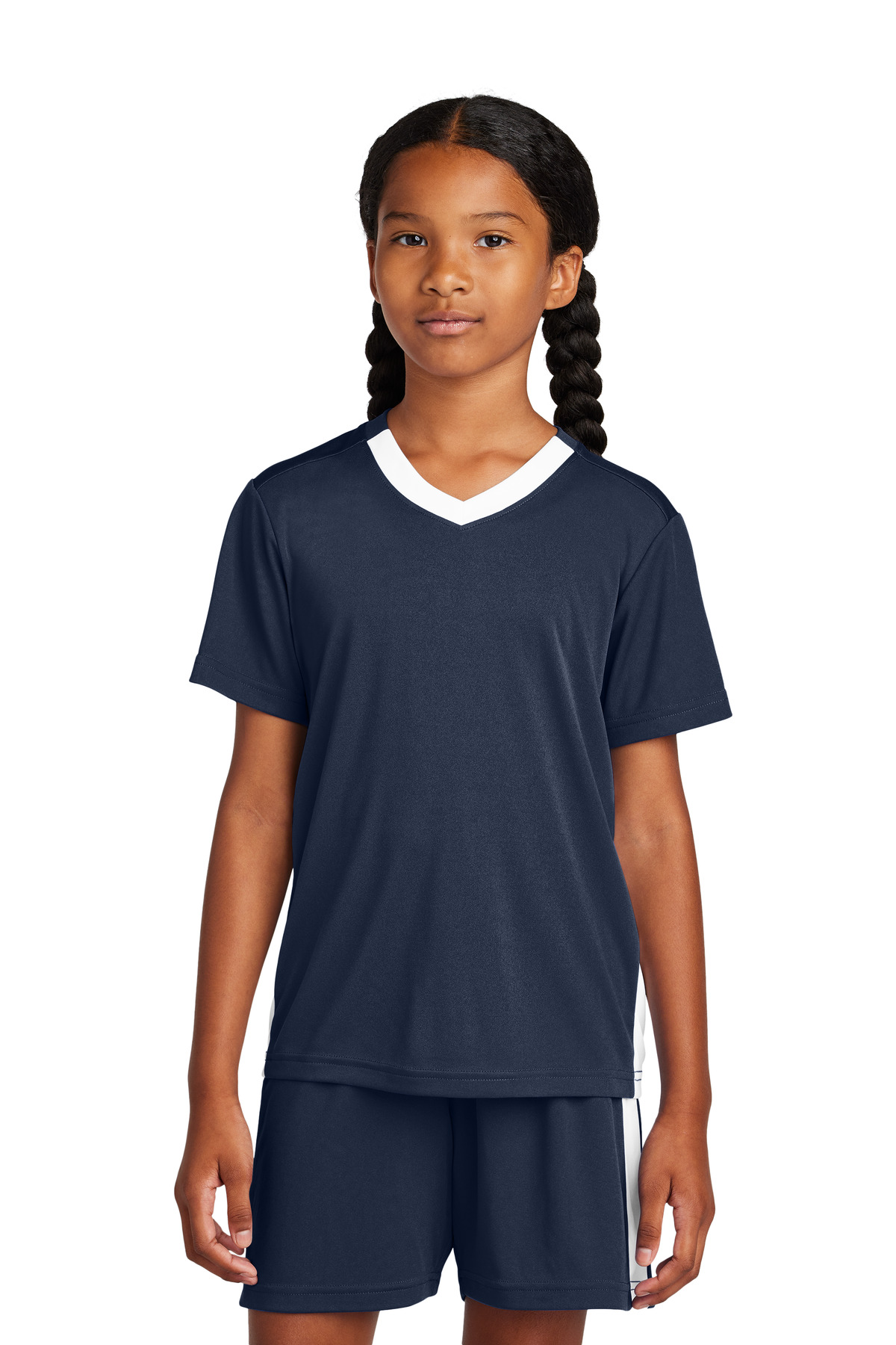 Sport-Tek Youth Competitor United V-Neck YST101 74