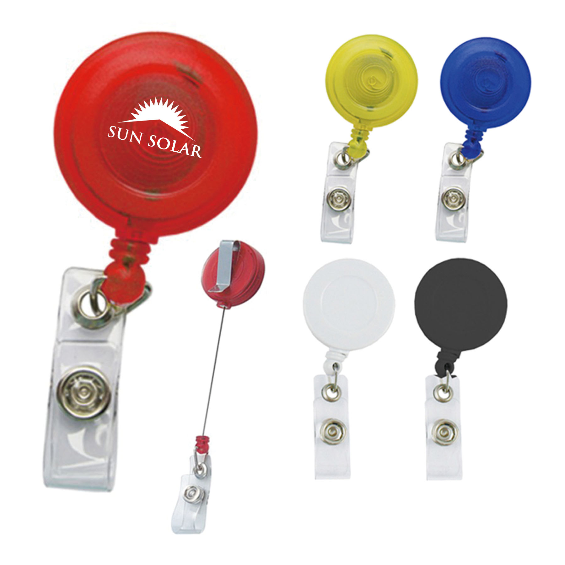 Promotional Retractable Badge Reels. Round Shaped | Trade show Giveaways-Close out 2