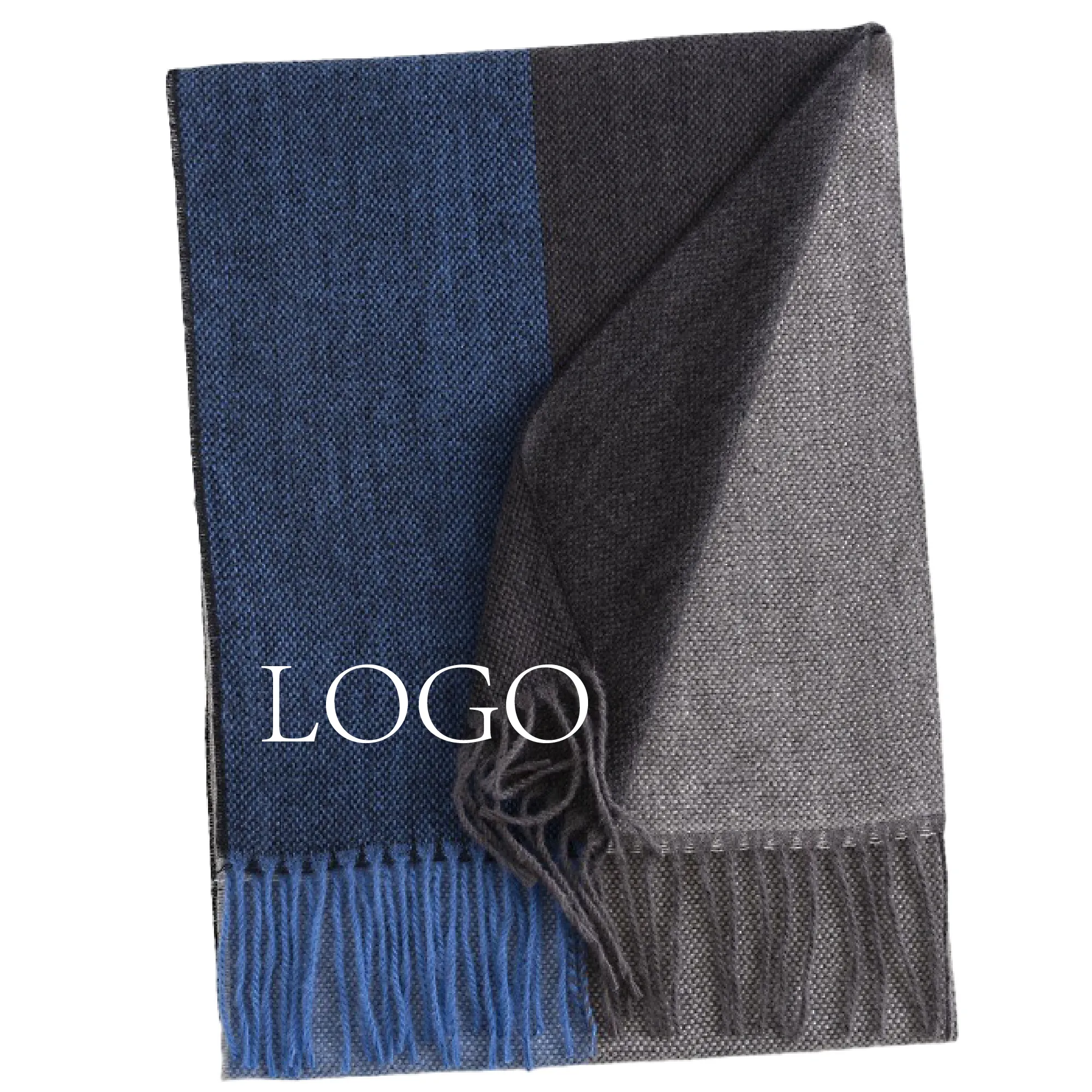 Men's Cashmere Scarf In Winter Plaid Color Matching 2