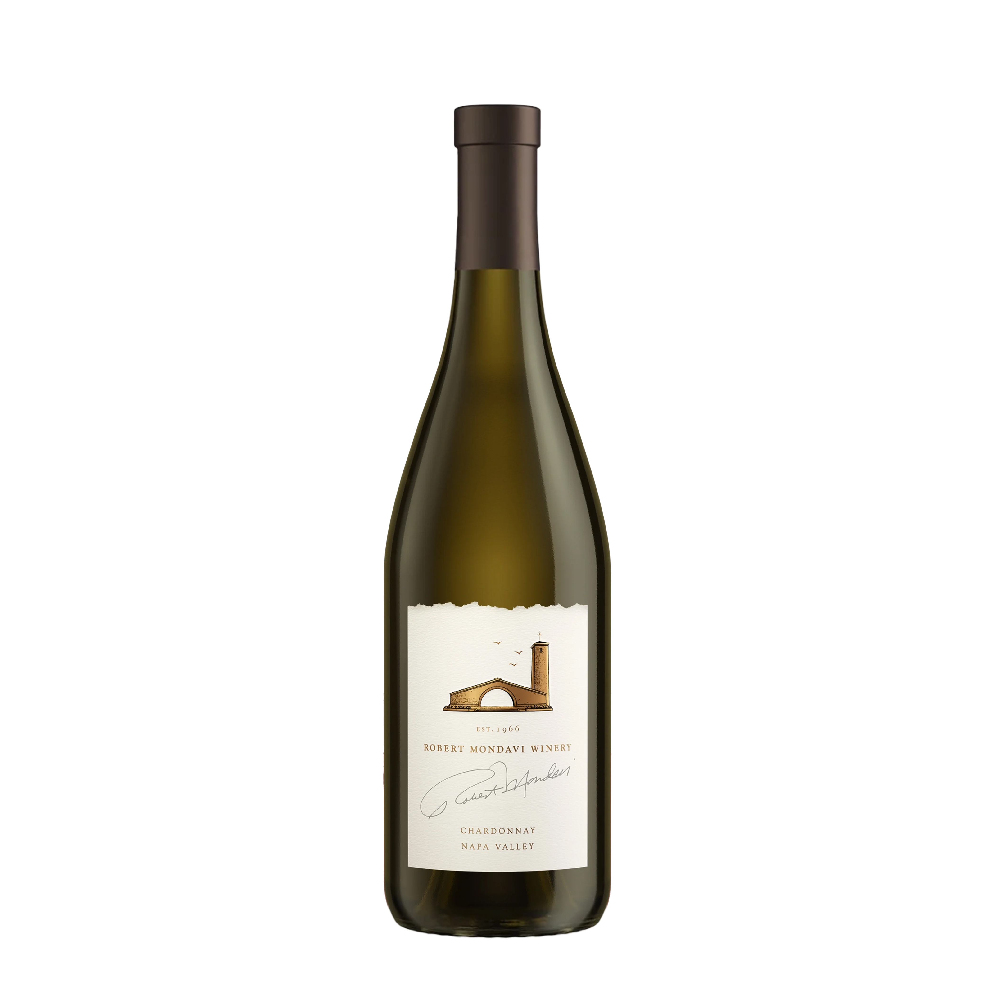 Etched Robert Mondavi Napa Valley Chardonnay Bottle 1