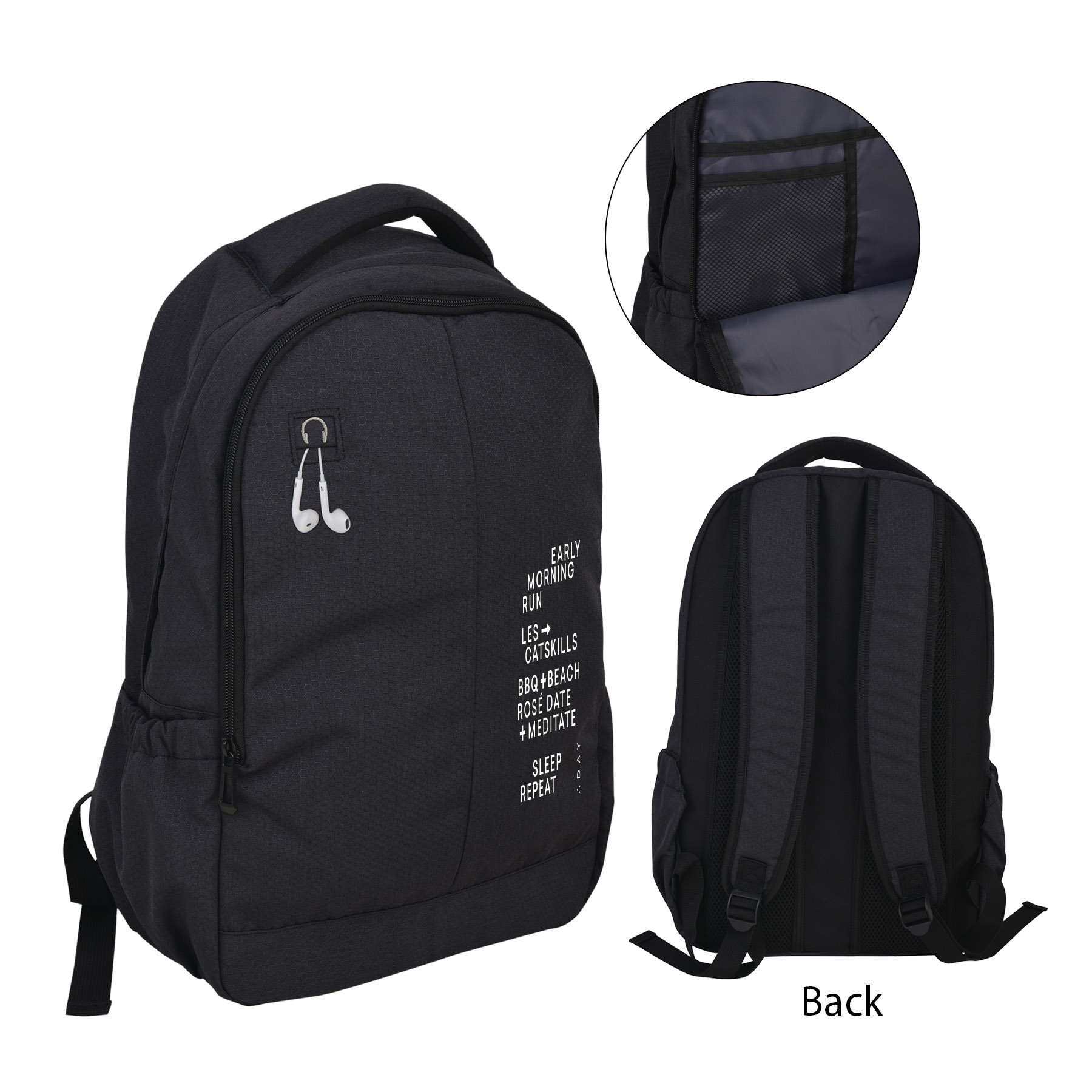 600D Polyester Lightweight Premium 17" Laptop Backpack 7