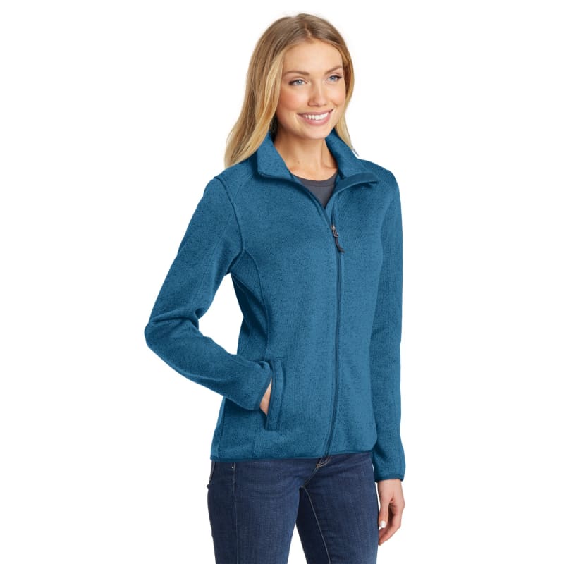Port Authority Women's Sweater Fleece Jacket. 13