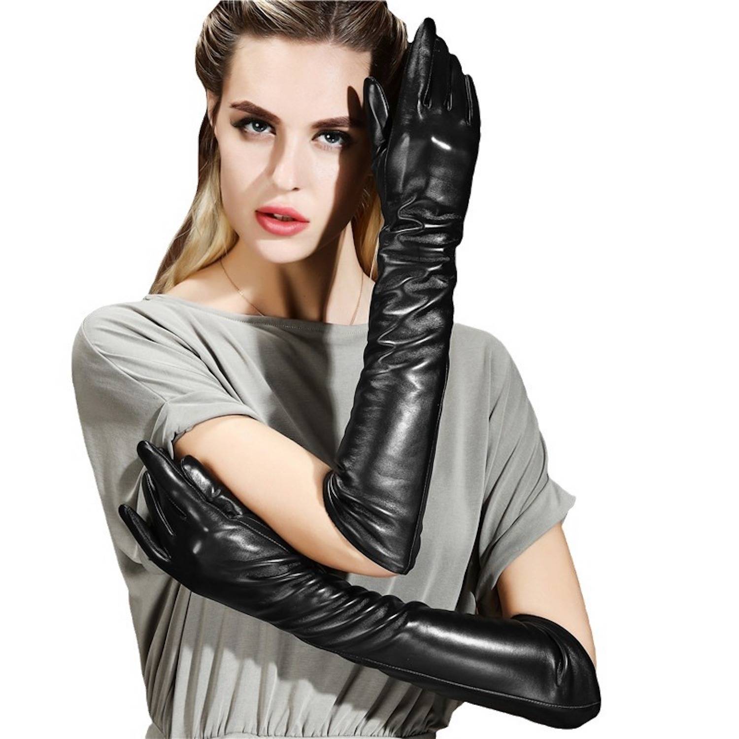 Winter Long Leather Gloves 5