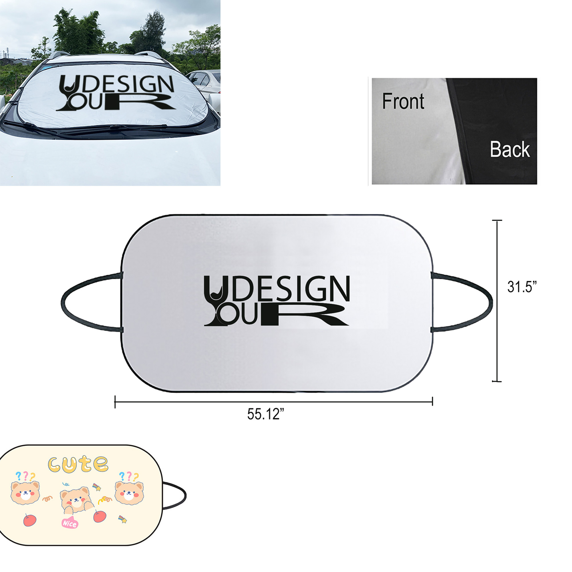 Custom Magic Foldable Universal Folding Car Sunshade 1