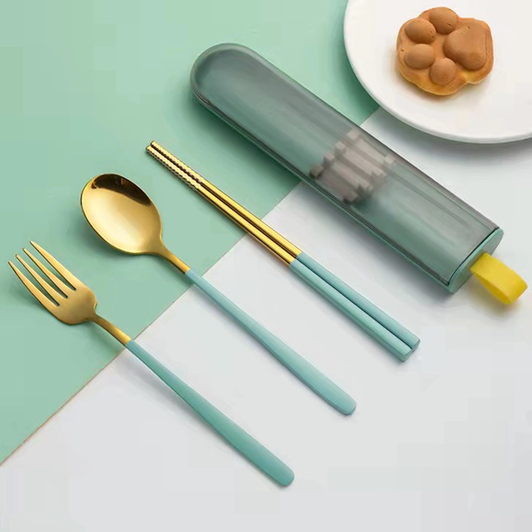 3 Pcs Stainless Steel Cutlery Set with Case 9
