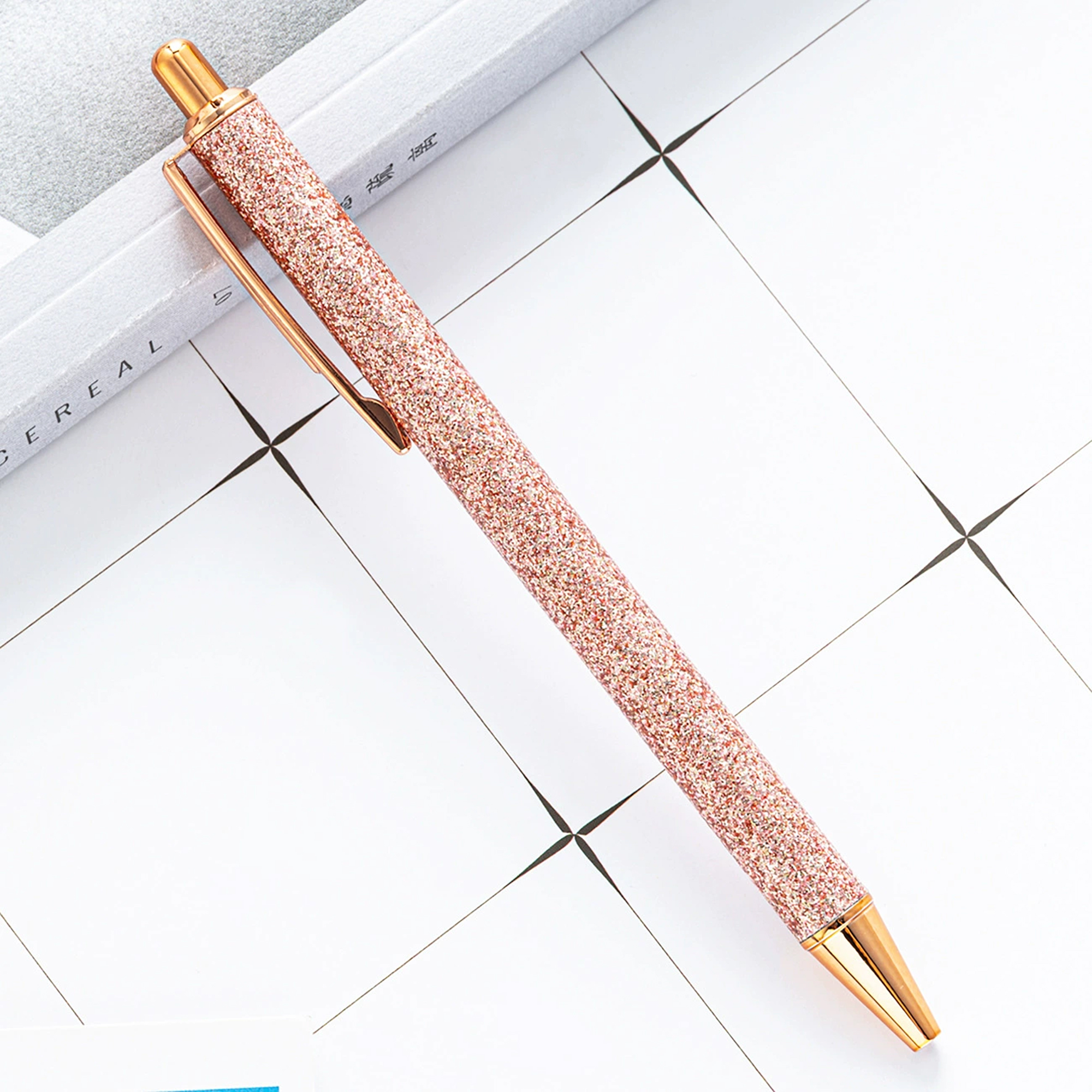 Cute Metal Ballpoint Pen Beautiful Love Glitter Powder Wrap 2