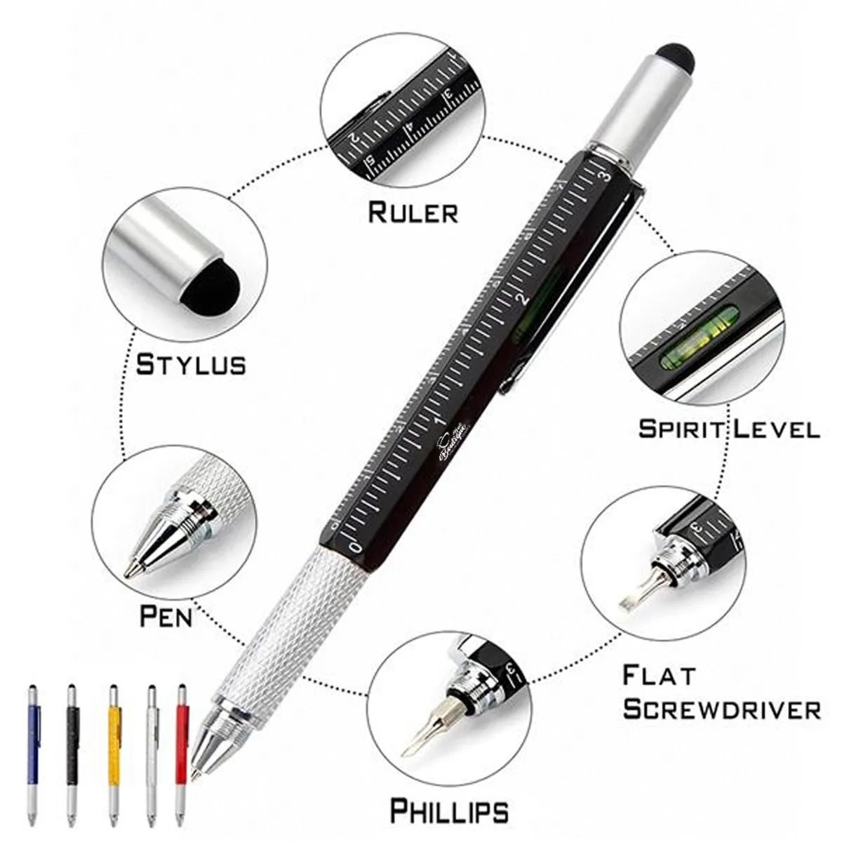 Metal Ballpoint Pen With Versatile Functions 2