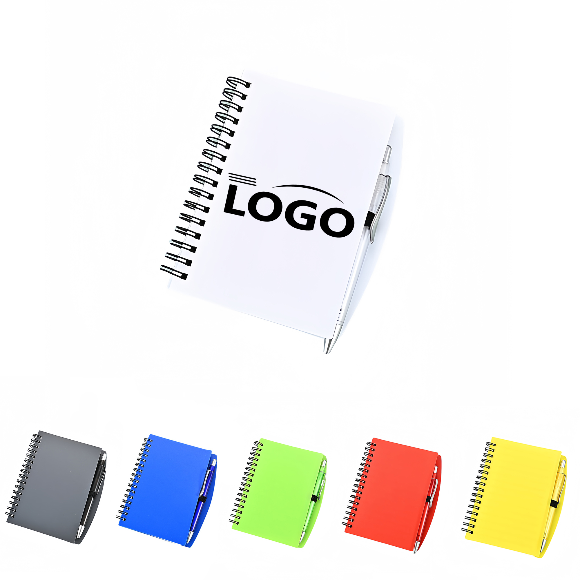 Compact Frosted Cover Notebook with Pen (A6 Size) 2