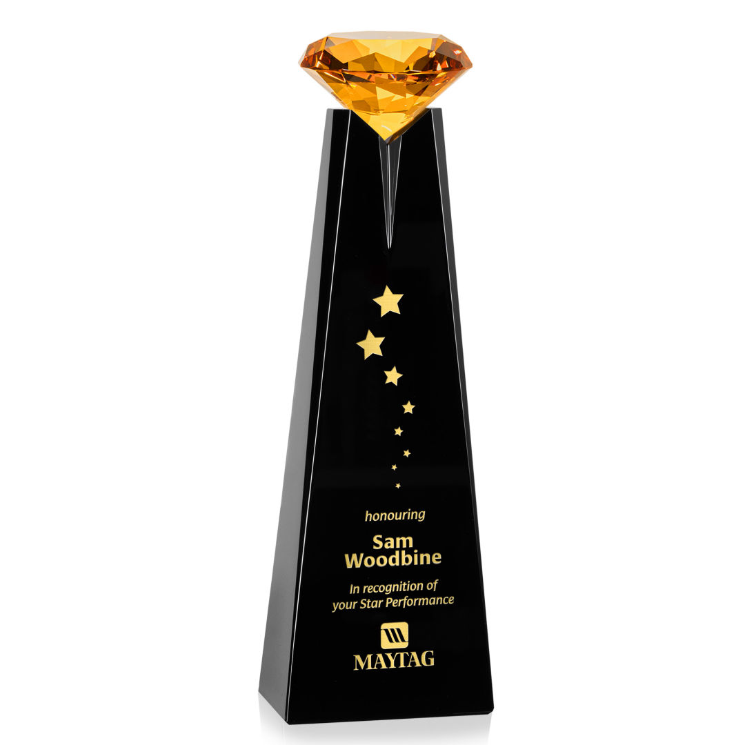 Alicia Gemstone Award - Black/Amber 10