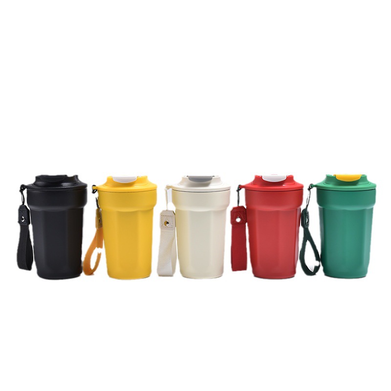 Portable carrying rope octagonal coffee cup 1