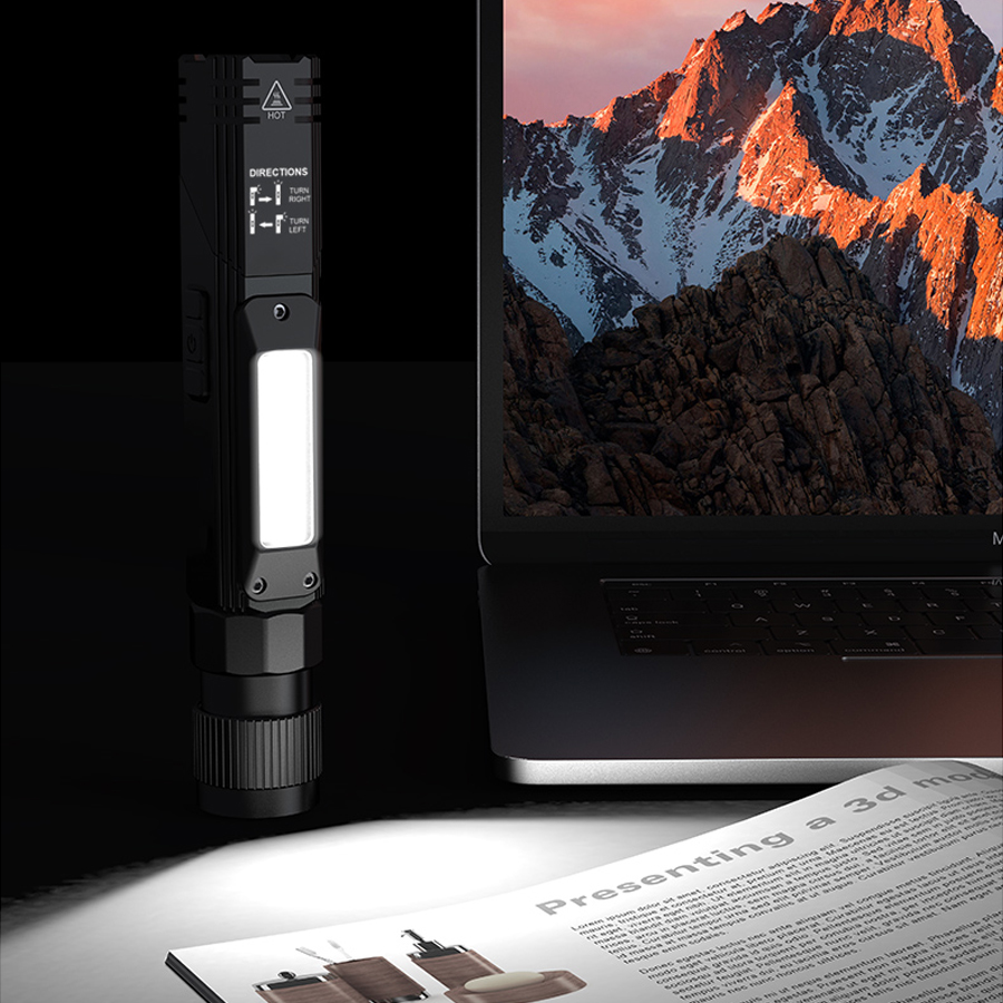 Multi-Functional COB Work Light, Headlamp and Flashlight 90 Degree Rotate with Magnetic Base 3