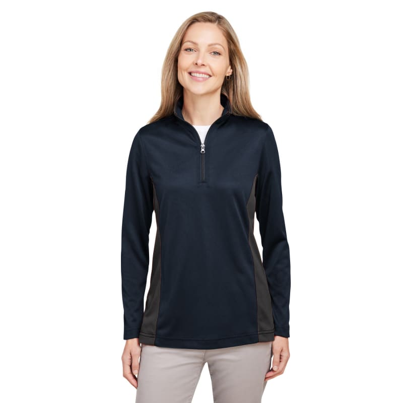 Harriton Ladies' Flash Snag Protection Plus IL Colorblock Quarter-Zip 22