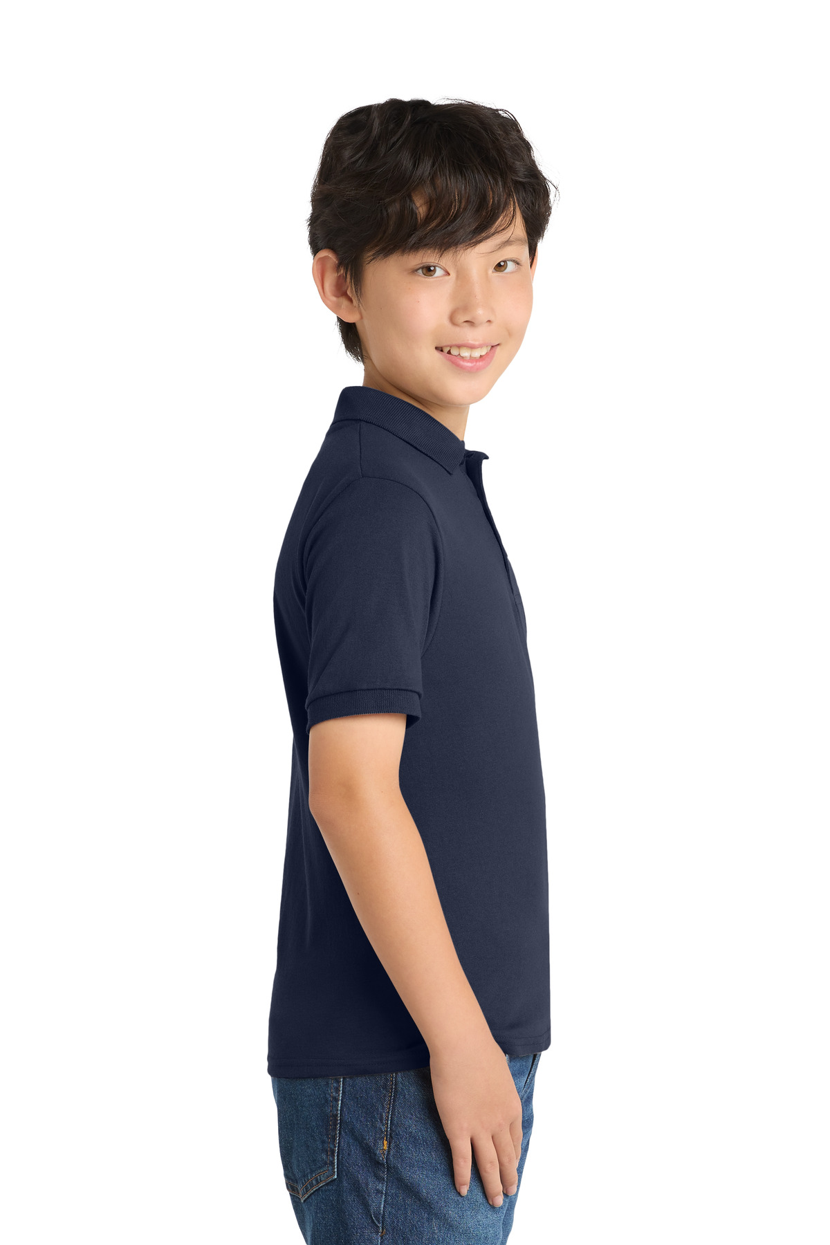 Port & Co Youth Core Blend Jersey Knit Polo. KP55Y 11