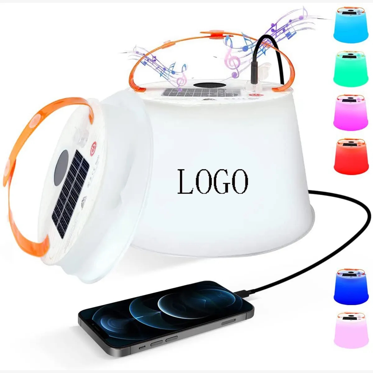 USB Solar Inflatable Waterproof Light With Bluetooth Speaker 3