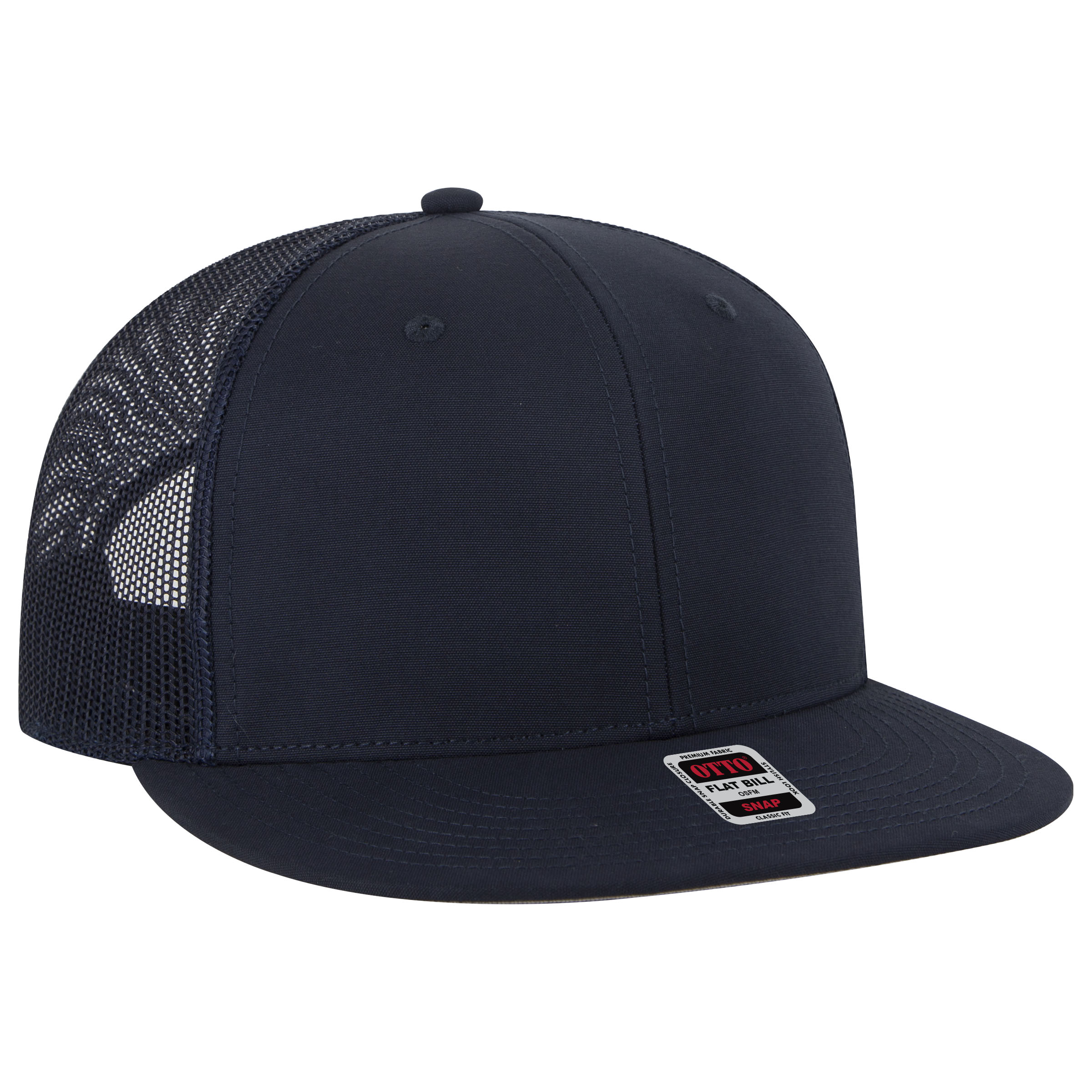 OTTO CAP® OTTO SNAP 6 Panel Pro Style Mesh Back Trucker Snapback Hat 22