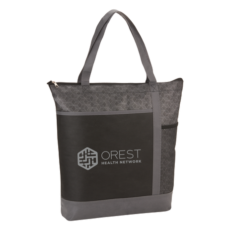 Chrome Non-Woven Zipper Convention Tote 35